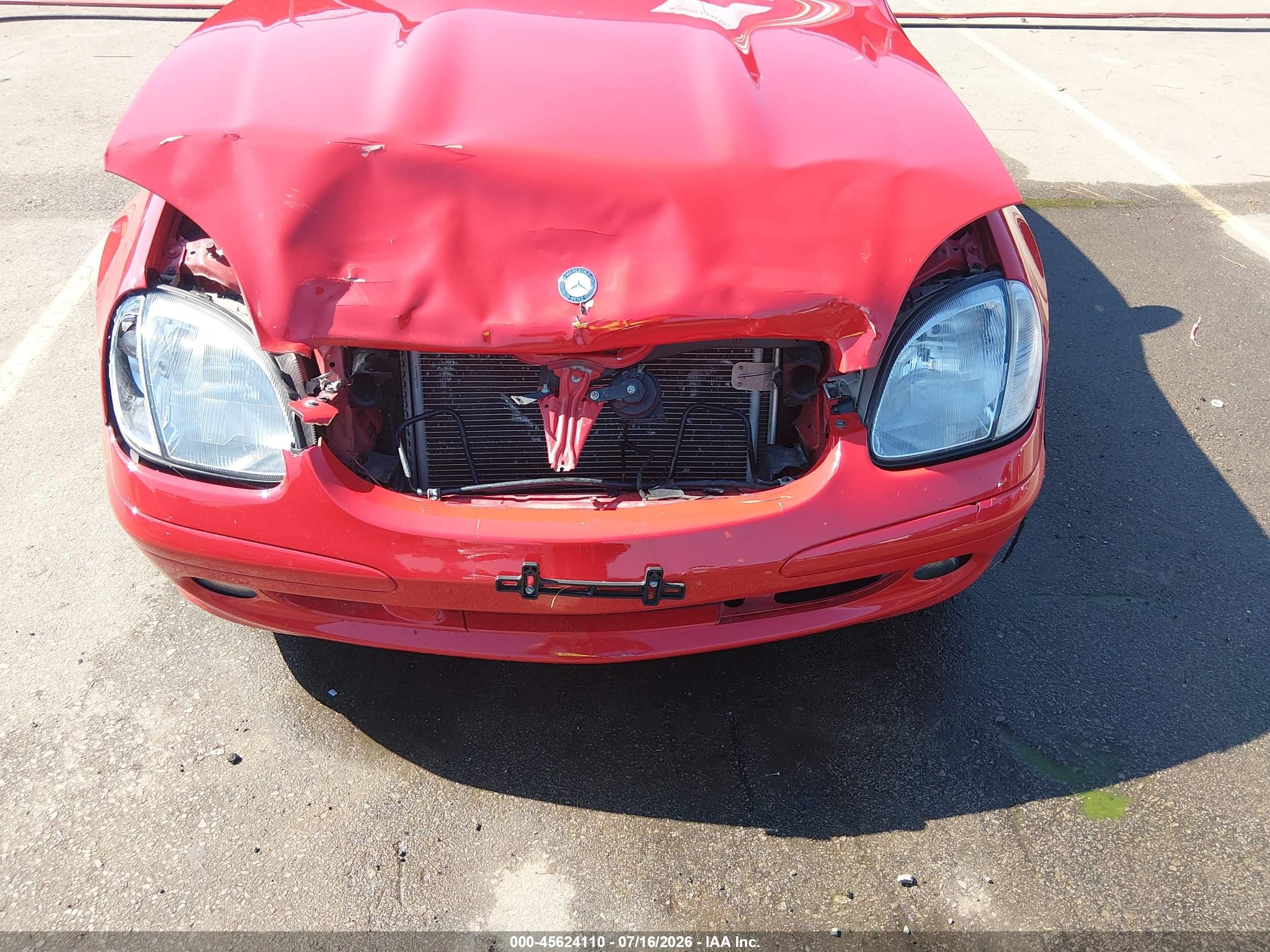 2001 Mercedes-benz Slk 320   Red vin: WDBKK65F61F230867