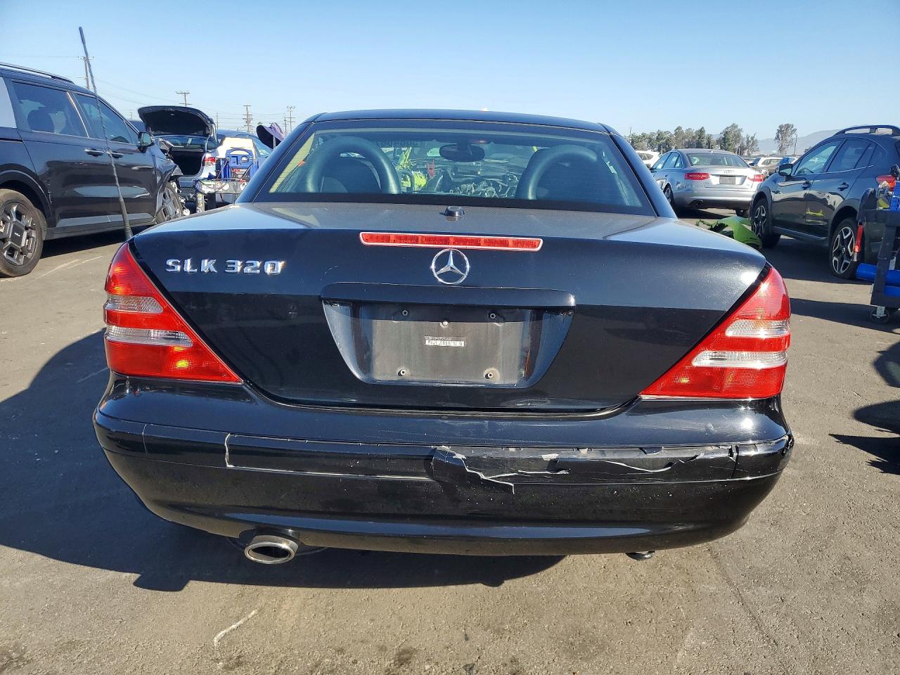 2002 Mercedes-benz Slk 320 Black vin: WDBKK65F62F252434