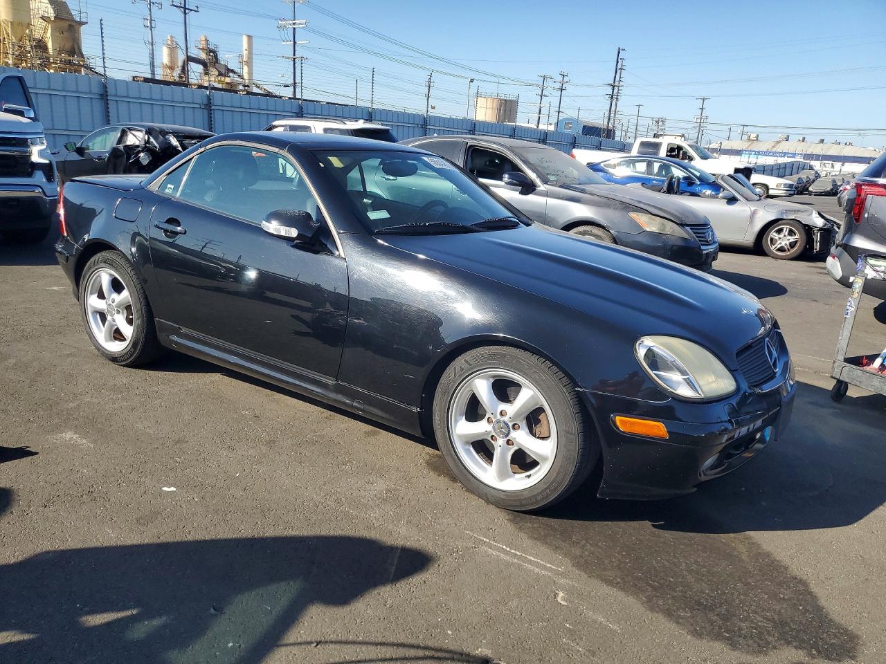 2002 Mercedes-benz Slk 320 Black vin: WDBKK65F62F252434