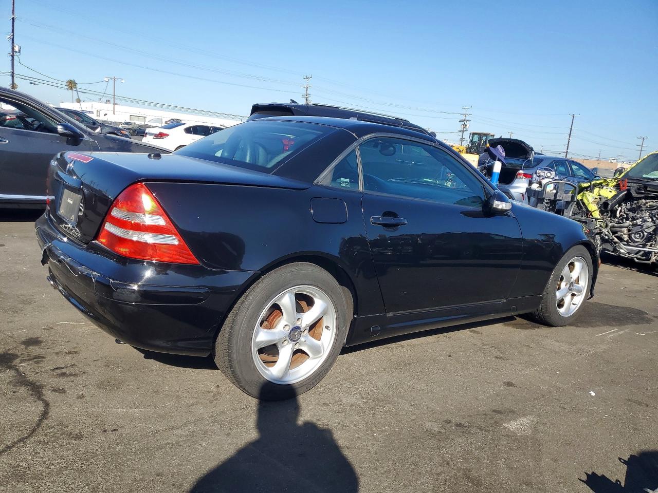 2002 Mercedes-benz Slk 320 Black vin: WDBKK65F62F252434