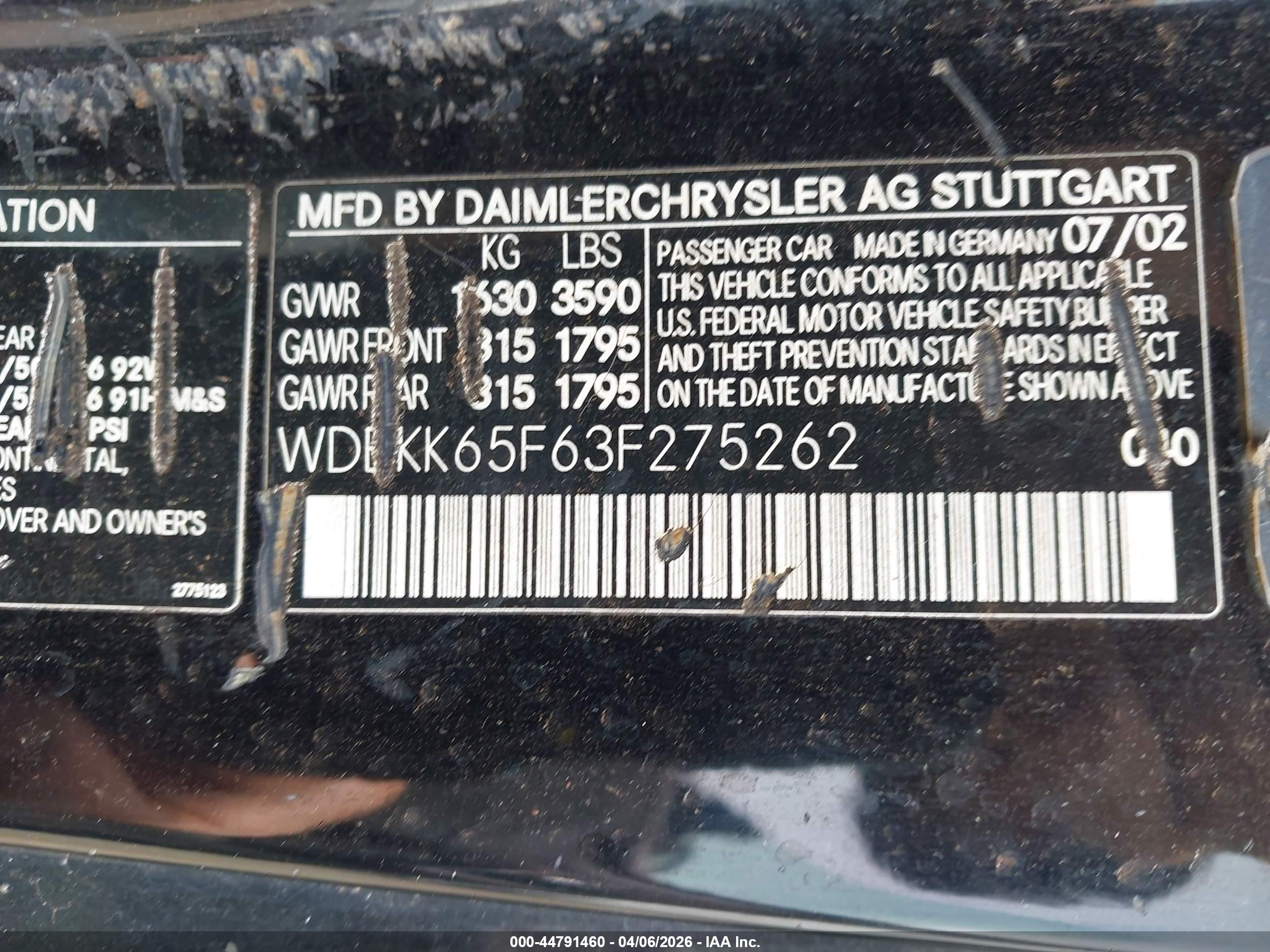 2003 Mercedes-benz Slk 320   Black vin: WDBKK65F63F275262