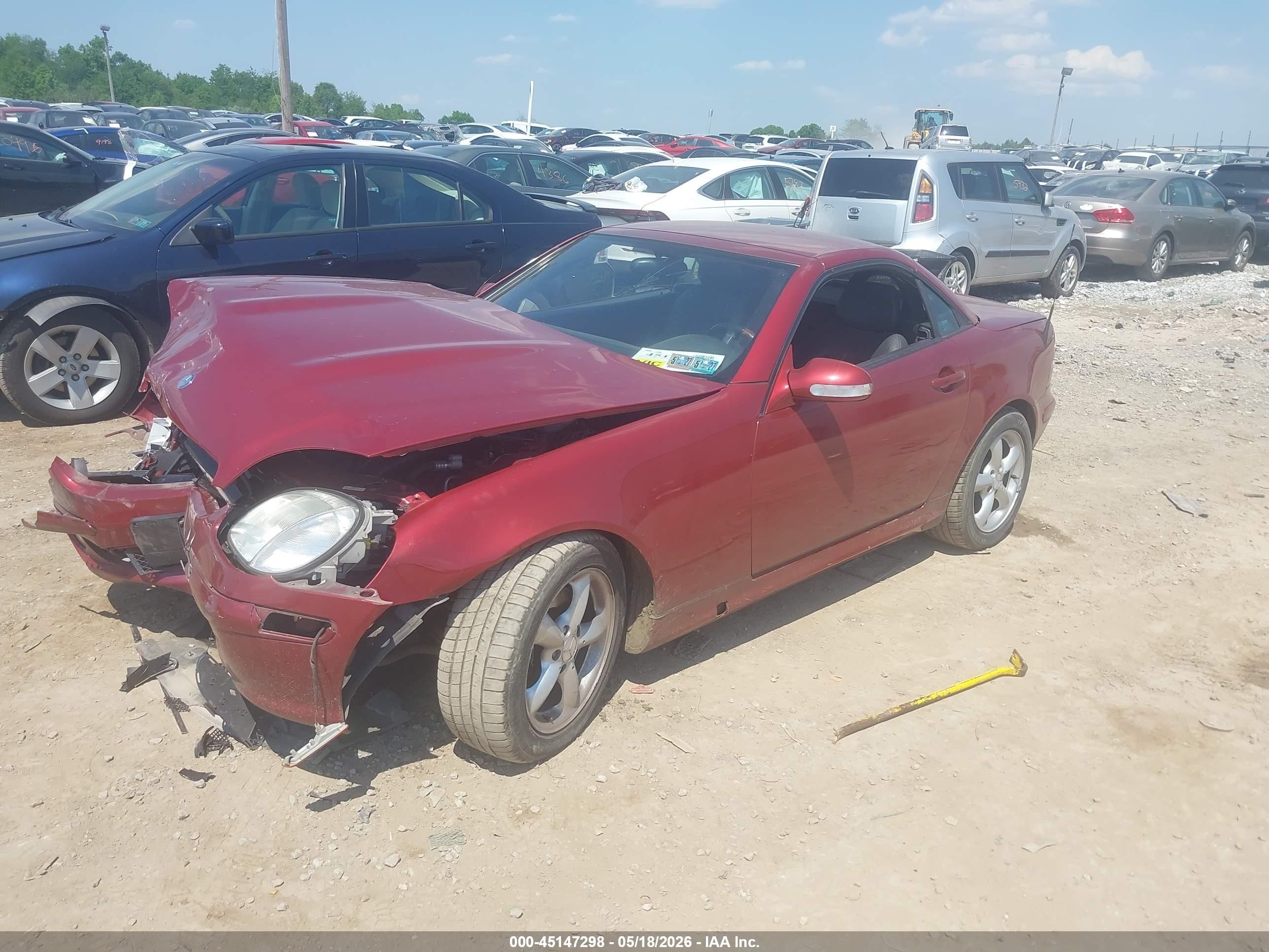 2003 Mercedes-benz Slk 320   Red vin: WDBKK65F73F285542