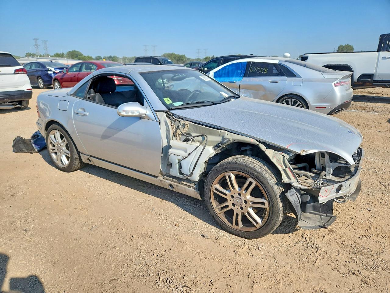 2004 Mercedes-benz Slk 320 Silver vin: WDBKK65F74F304737