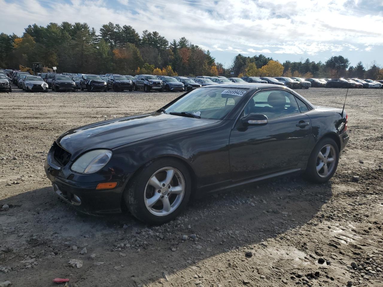 2004 Mercedes-benz Slk 320 Black vin: WDBKK65F74F307265
