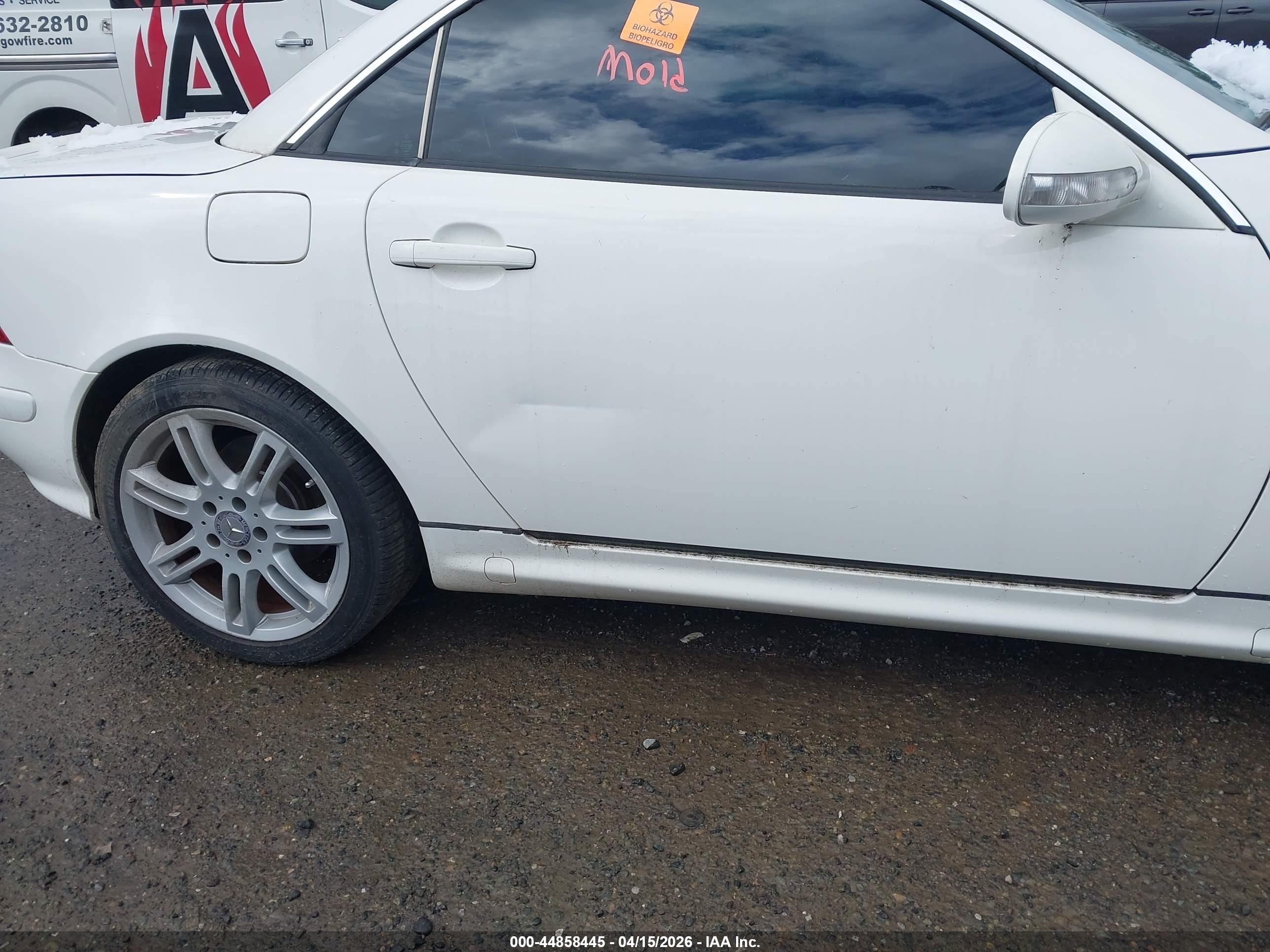 2004 Mercedes-benz Slk 320   White vin: WDBKK65F74F311204