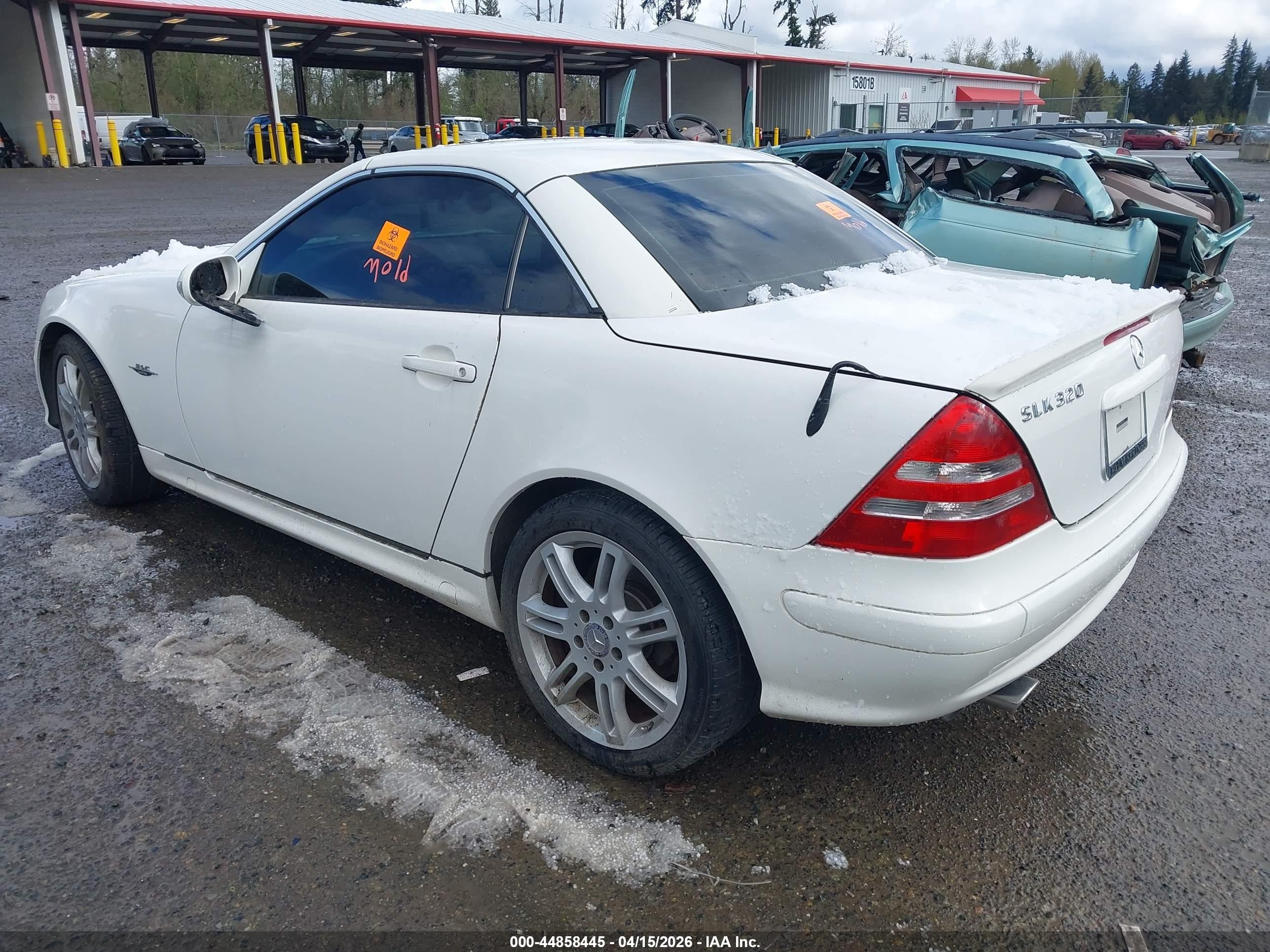 2004 Mercedes-benz Slk 320   White vin: WDBKK65F74F311204