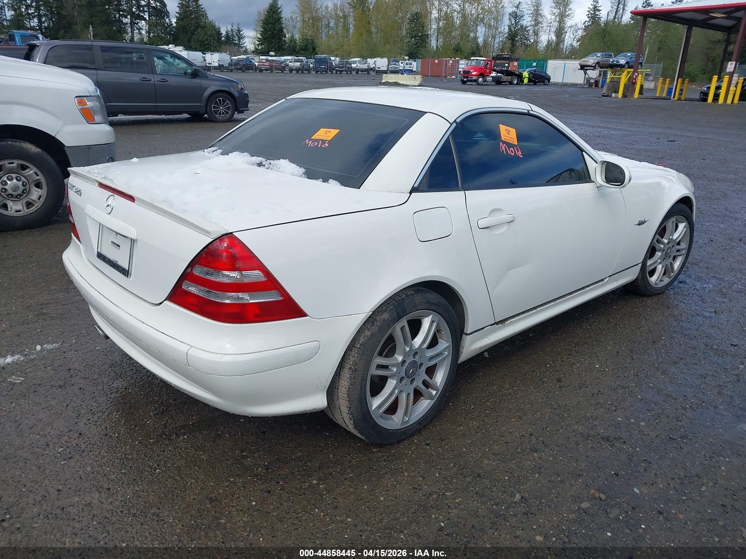 2004 Mercedes-benz Slk 320   White vin: WDBKK65F74F311204