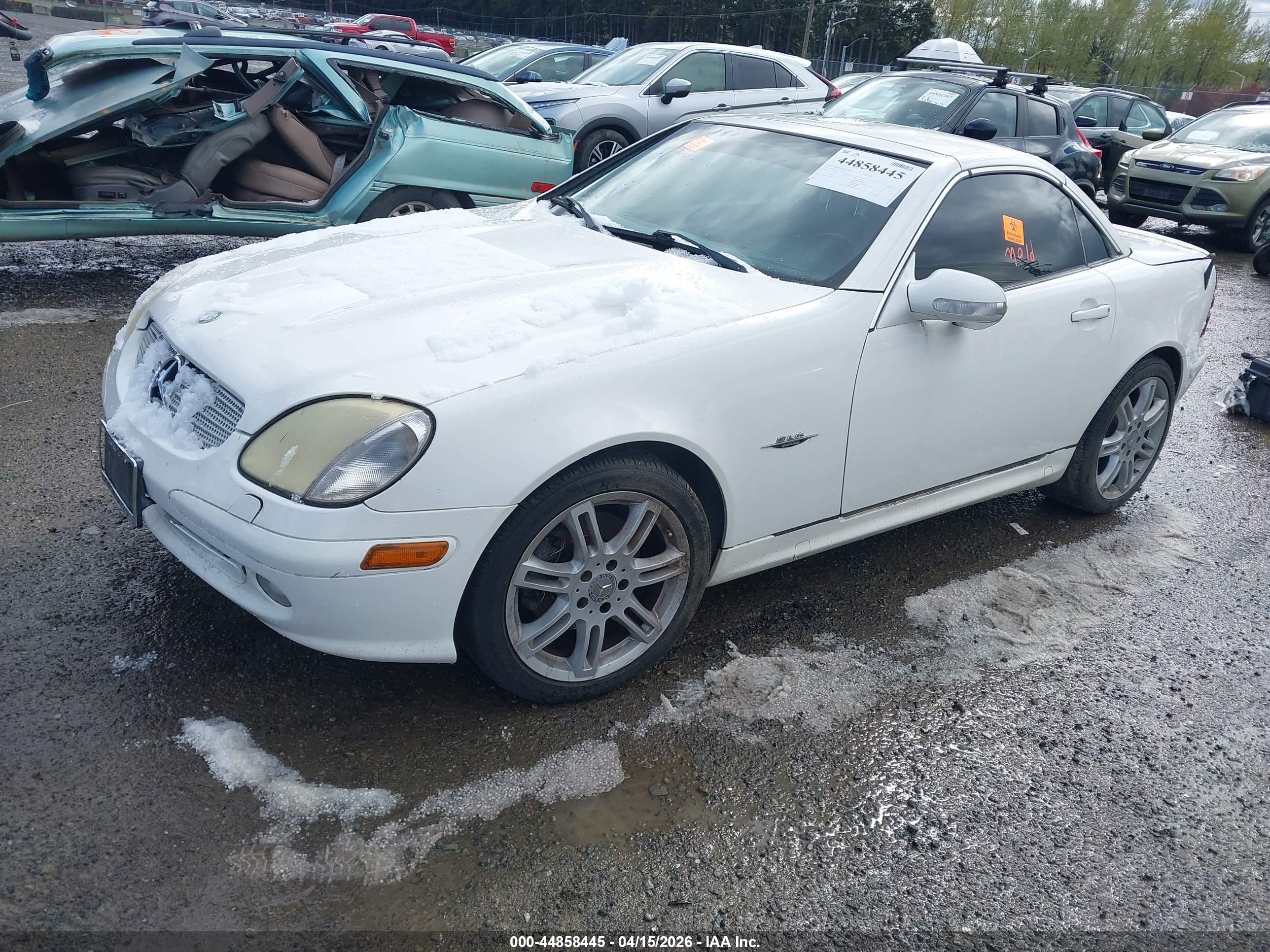 2004 Mercedes-benz Slk 320   White vin: WDBKK65F74F311204