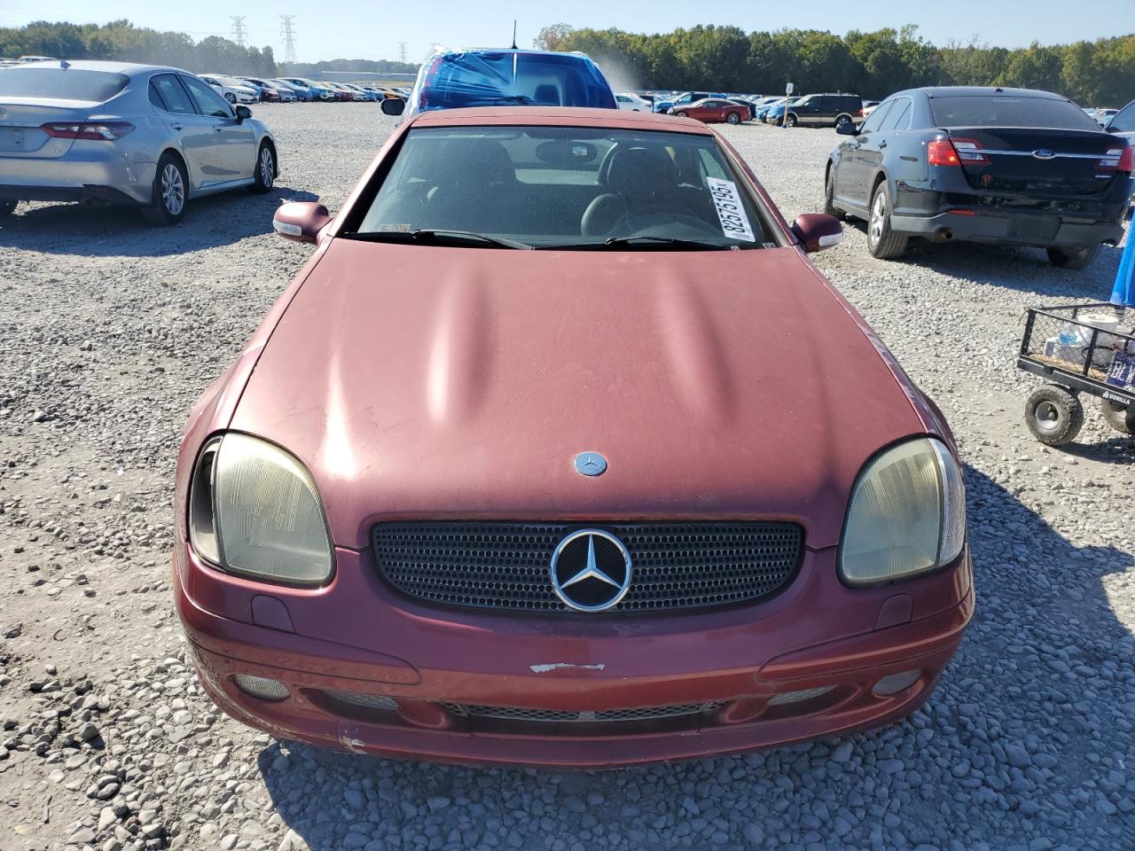 2001 Mercedes-benz Slk 320 Maroon vin: WDBKK65F81F207963