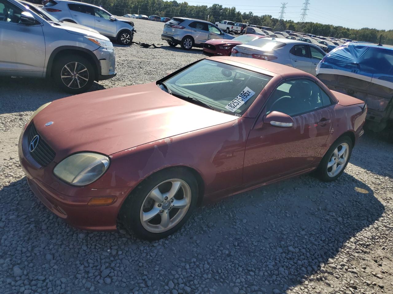 2001 Mercedes-benz Slk 320 Maroon vin: WDBKK65F81F207963