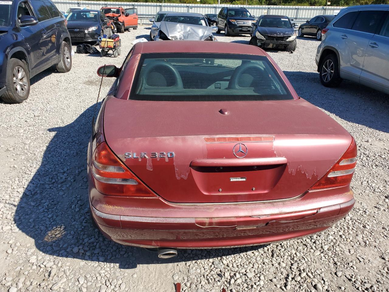 2001 Mercedes-benz Slk 320 Maroon vin: WDBKK65F81F207963