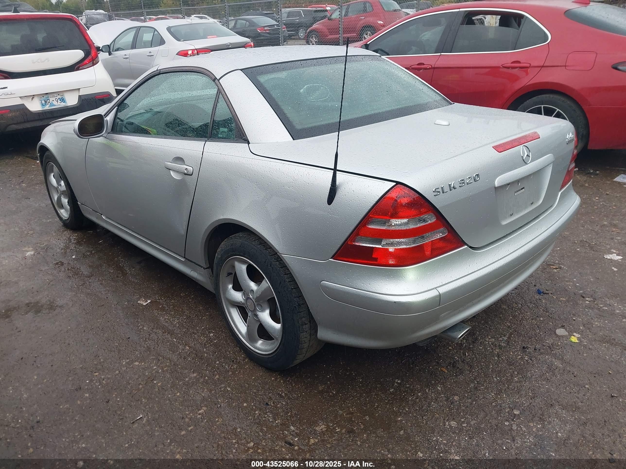 2003 Mercedes-benz Slk 320   Silver vin: WDBKK65F83F282407