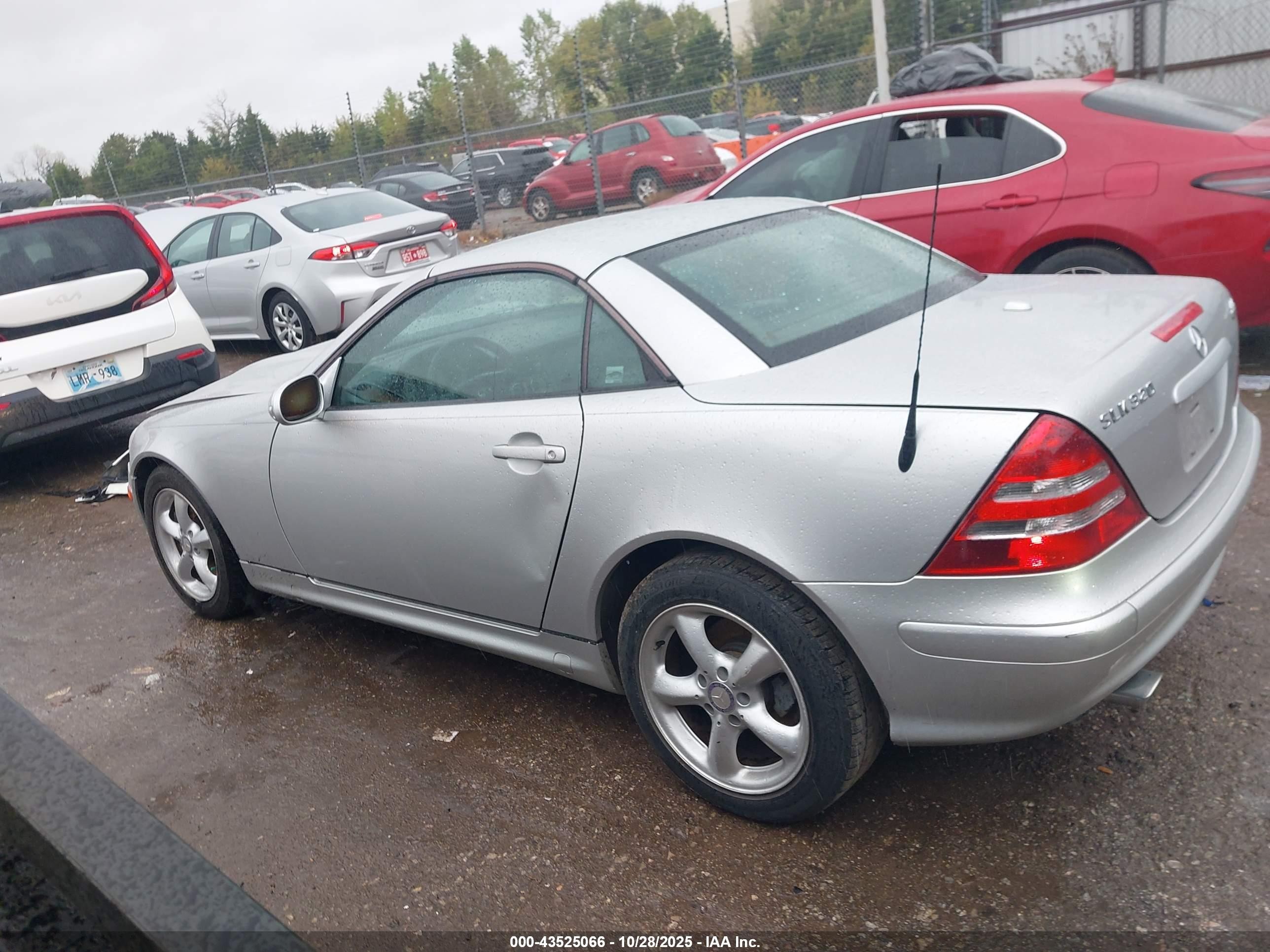 2003 Mercedes-benz Slk 320   Silver vin: WDBKK65F83F282407
