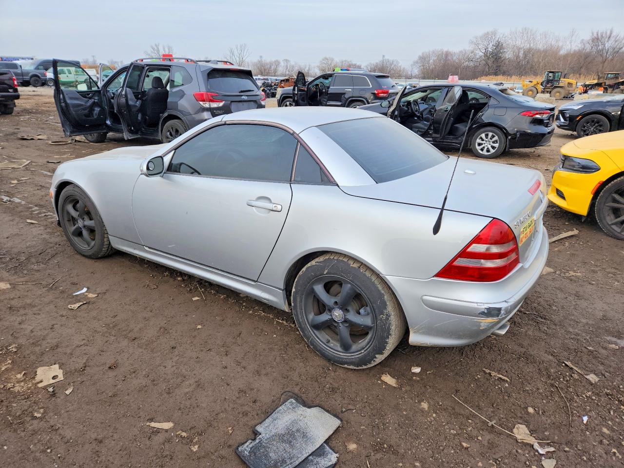 2001 Mercedes-benz Slk 320 Silver vin: WDBKK65F91F221323
