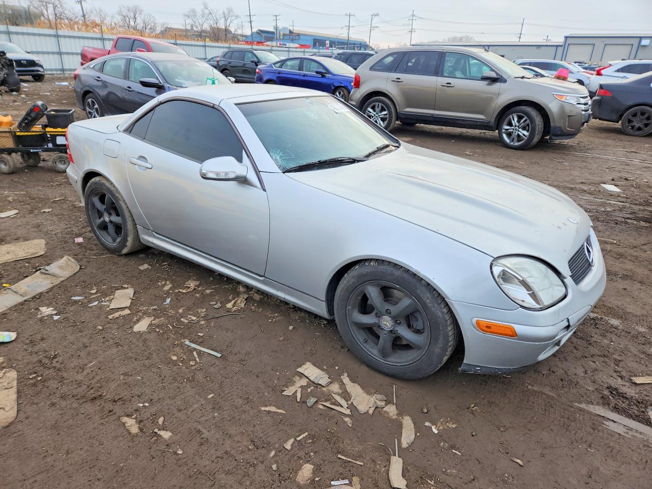 2001 Mercedes-benz Slk 320 Silver vin: WDBKK65F91F221323