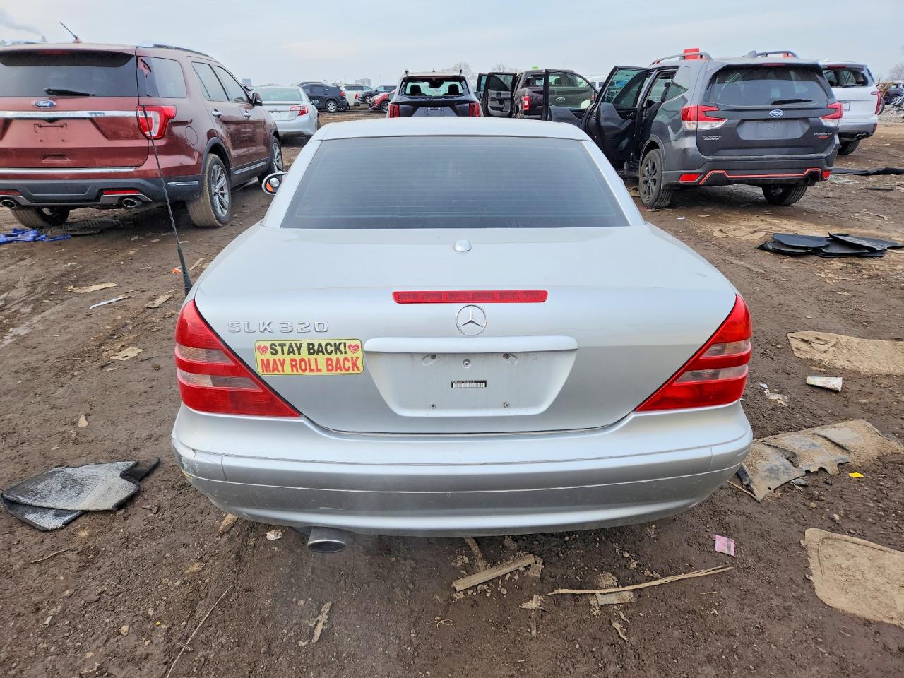 2001 Mercedes-benz Slk 320 Silver vin: WDBKK65F91F221323