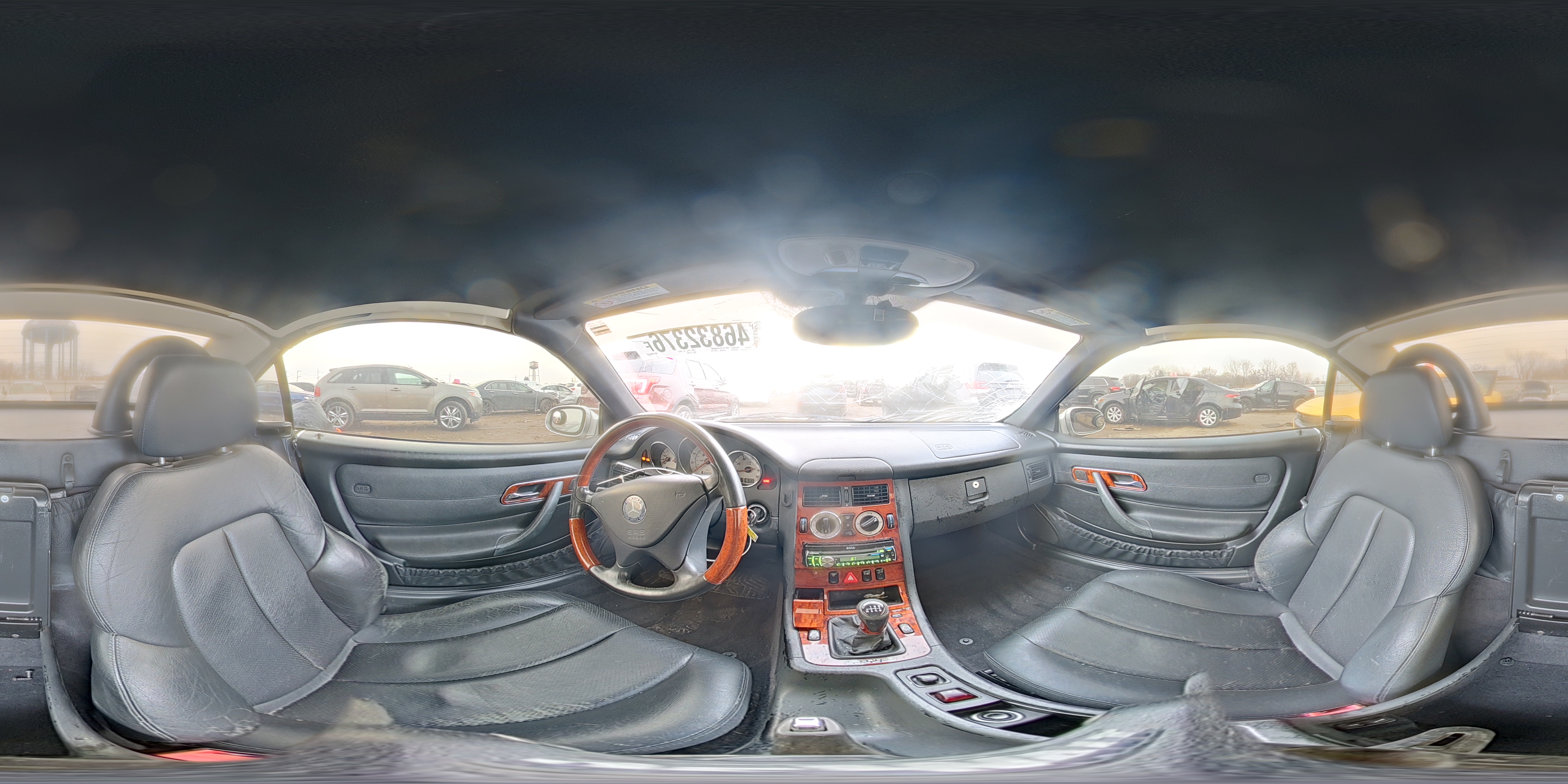 2001 Mercedes-benz Slk 320 Silver vin: WDBKK65F91F221323