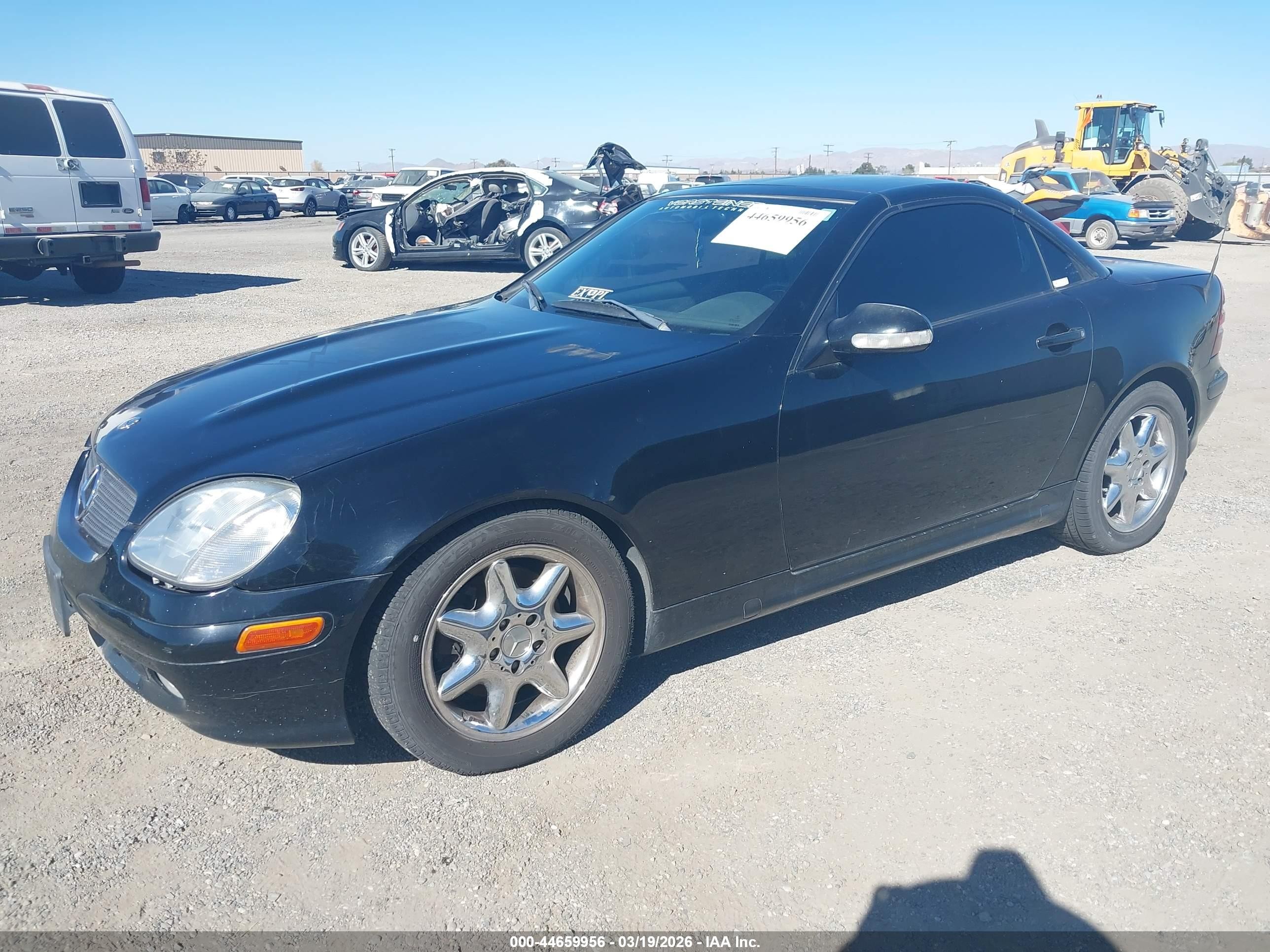 2001 Mercedes-benz Slk 320   Black vin: WDBKK65F91F230300