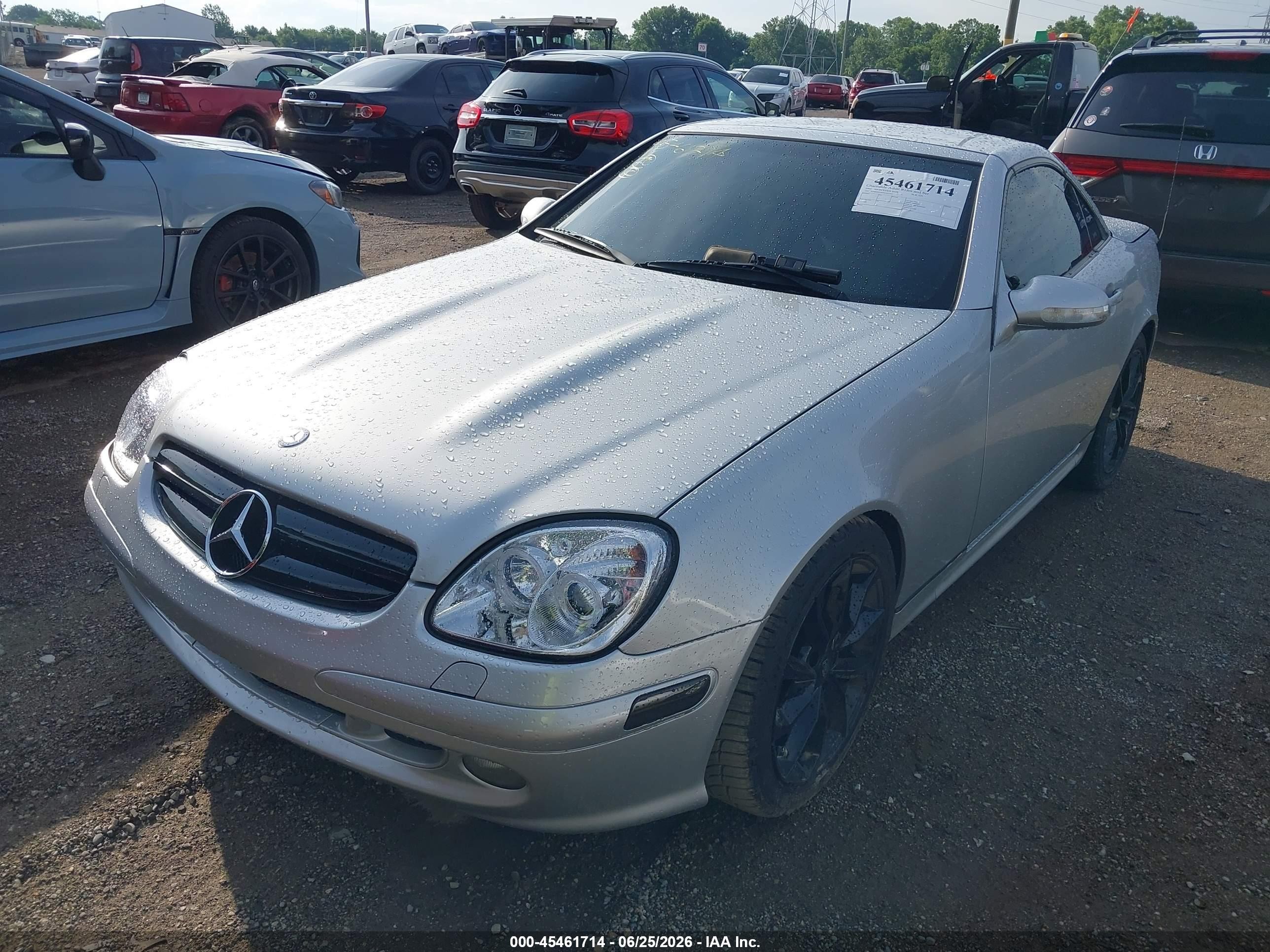 2002 Mercedes-benz Slk 320   Silver vin: WDBKK65F92F241251