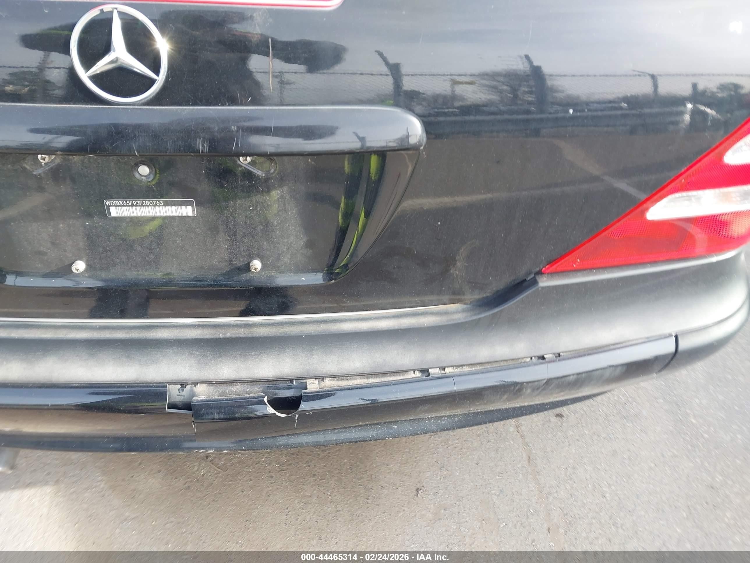 2003 Mercedes-benz Slk 320   Black vin: WDBKK65F93F280763