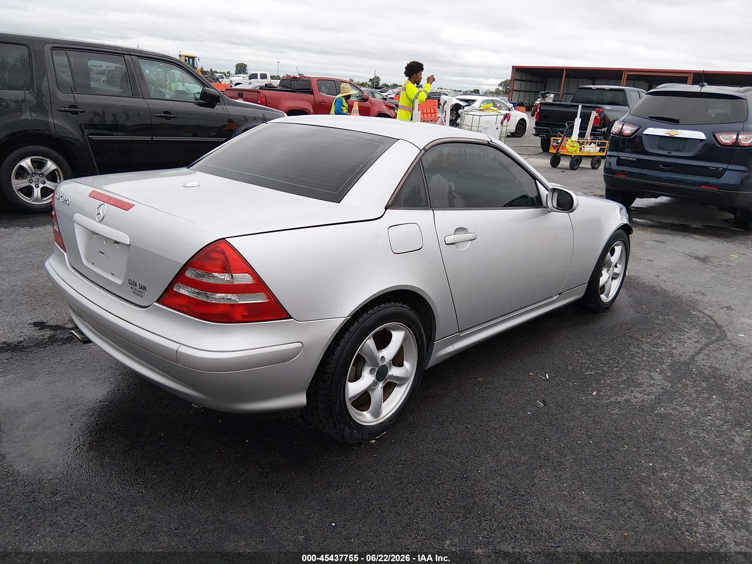 2003 Mercedes-benz Slk 320 Silver vin: WDBKK65F93F282979