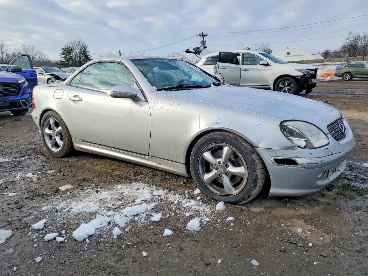 2001 Mercedes-benz Slk 320 Silver vin: WDBKK65FX1F201971