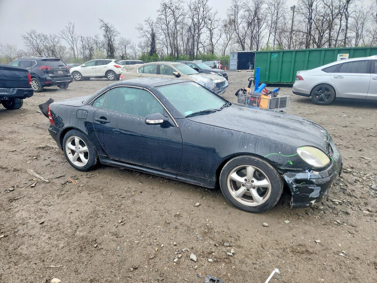 2002 Mercedes-benz Slk 320 Black vin: WDBKK65FX2F237242