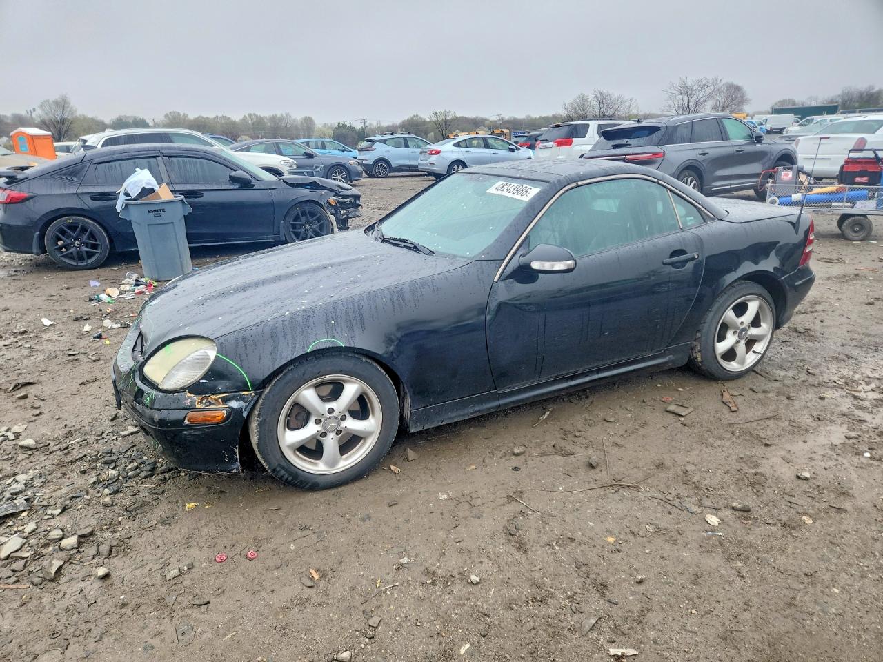 2002 Mercedes-benz Slk 320 Black vin: WDBKK65FX2F237242