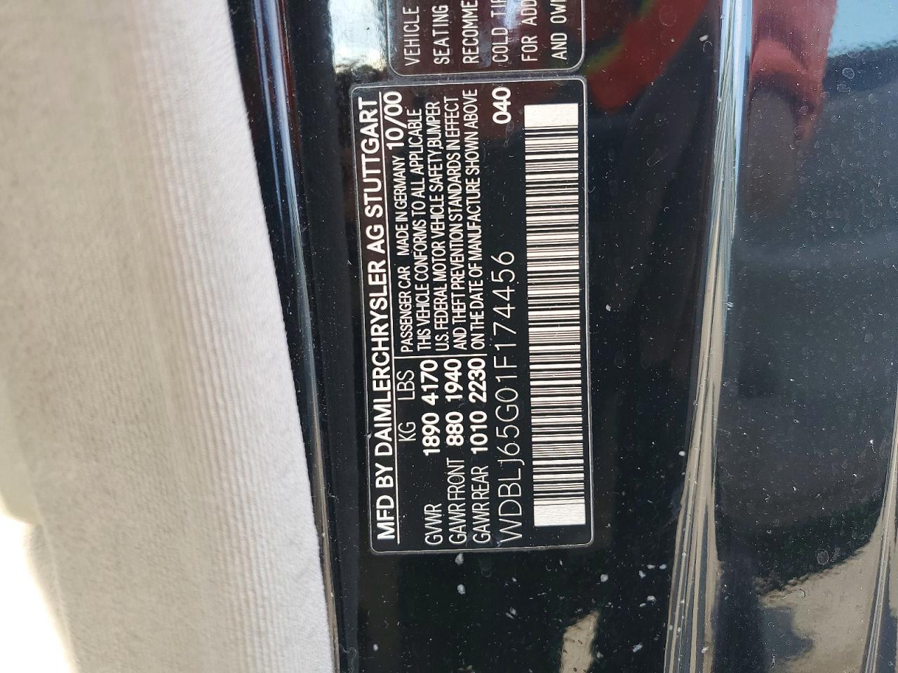 2001 Mercedes-benz Clk 320 Черный vin: WDBLJ65G01F174456