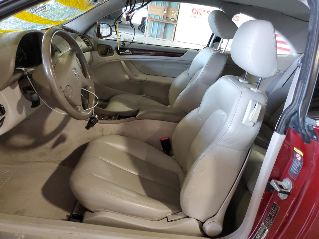 2002 Mercedes-benz Clk 320 Maroon vin: WDBLJ65G02T127382