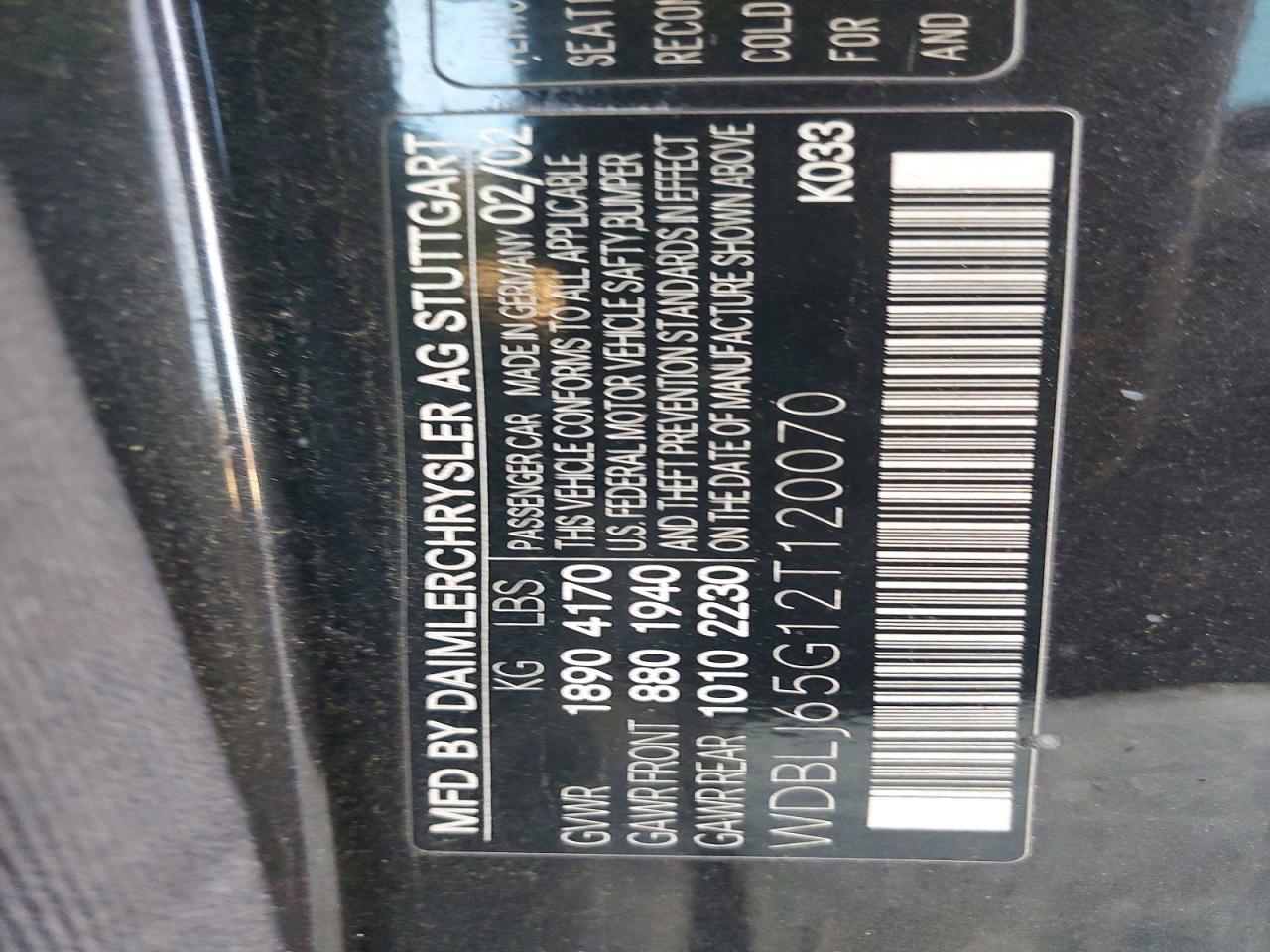 2002 Mercedes-benz Clk 320 Charcoal vin: WDBLJ65G12T120070