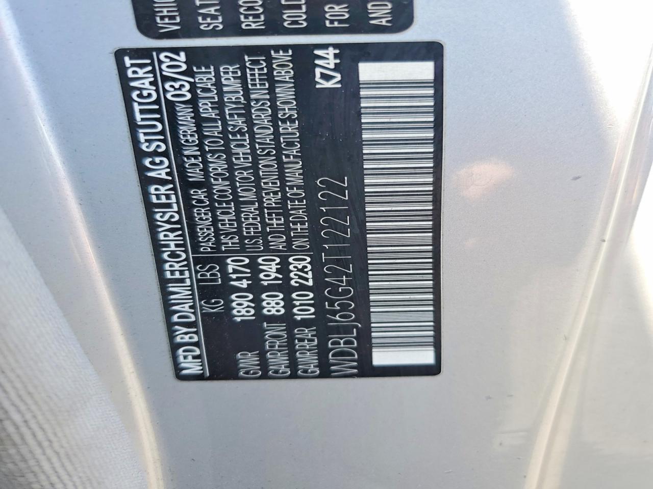 2002 Mercedes-benz Clk 320 Silver vin: WDBLJ65G42T122122