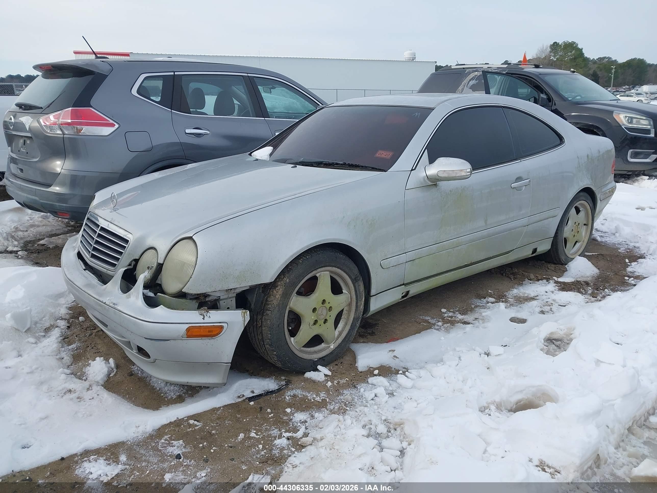 2002 Mercedes-benz Clk 320   Silver vin: WDBLJ65G42T123724