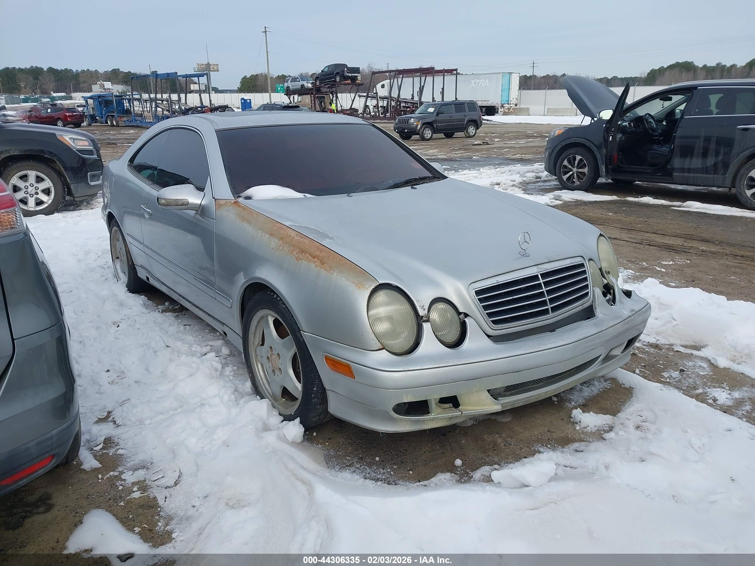 2002 Mercedes-benz Clk 320   Silver vin: WDBLJ65G42T123724
