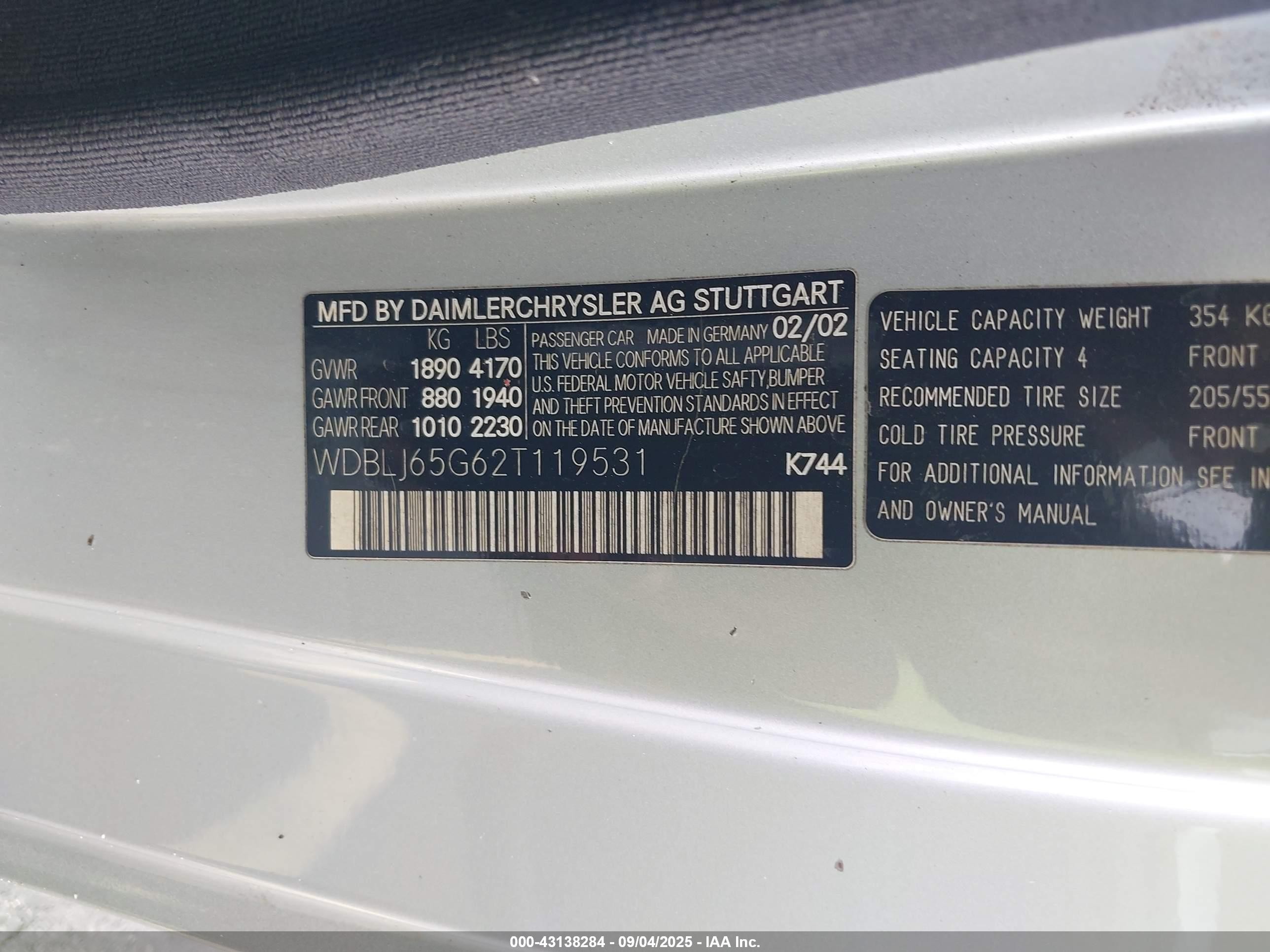 2002 Mercedes-benz Clk 320   Silver vin: WDBLJ65G62T119531