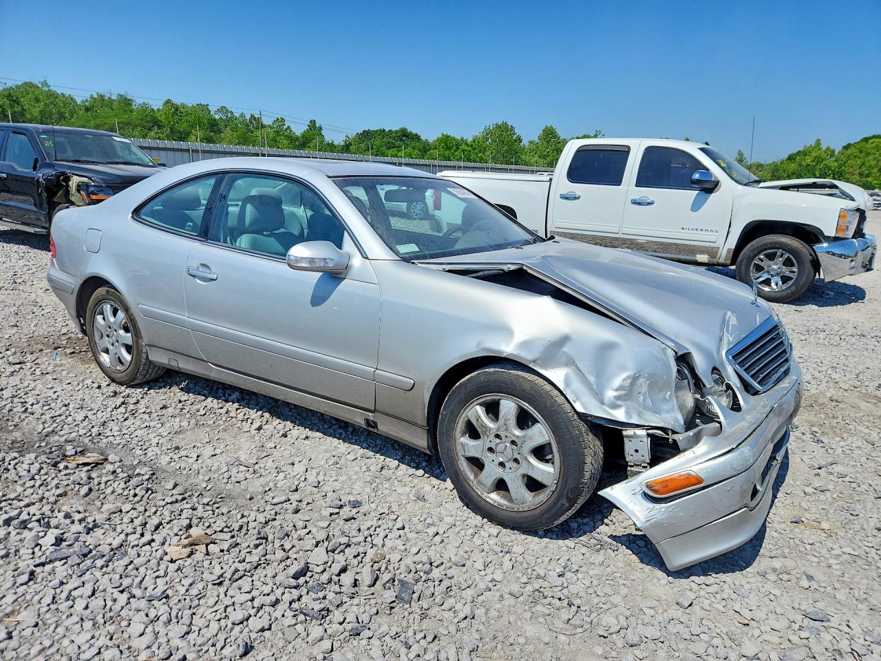2002 Mercedes-benz Clk 320 Silver vin: WDBLJ65G72T107324