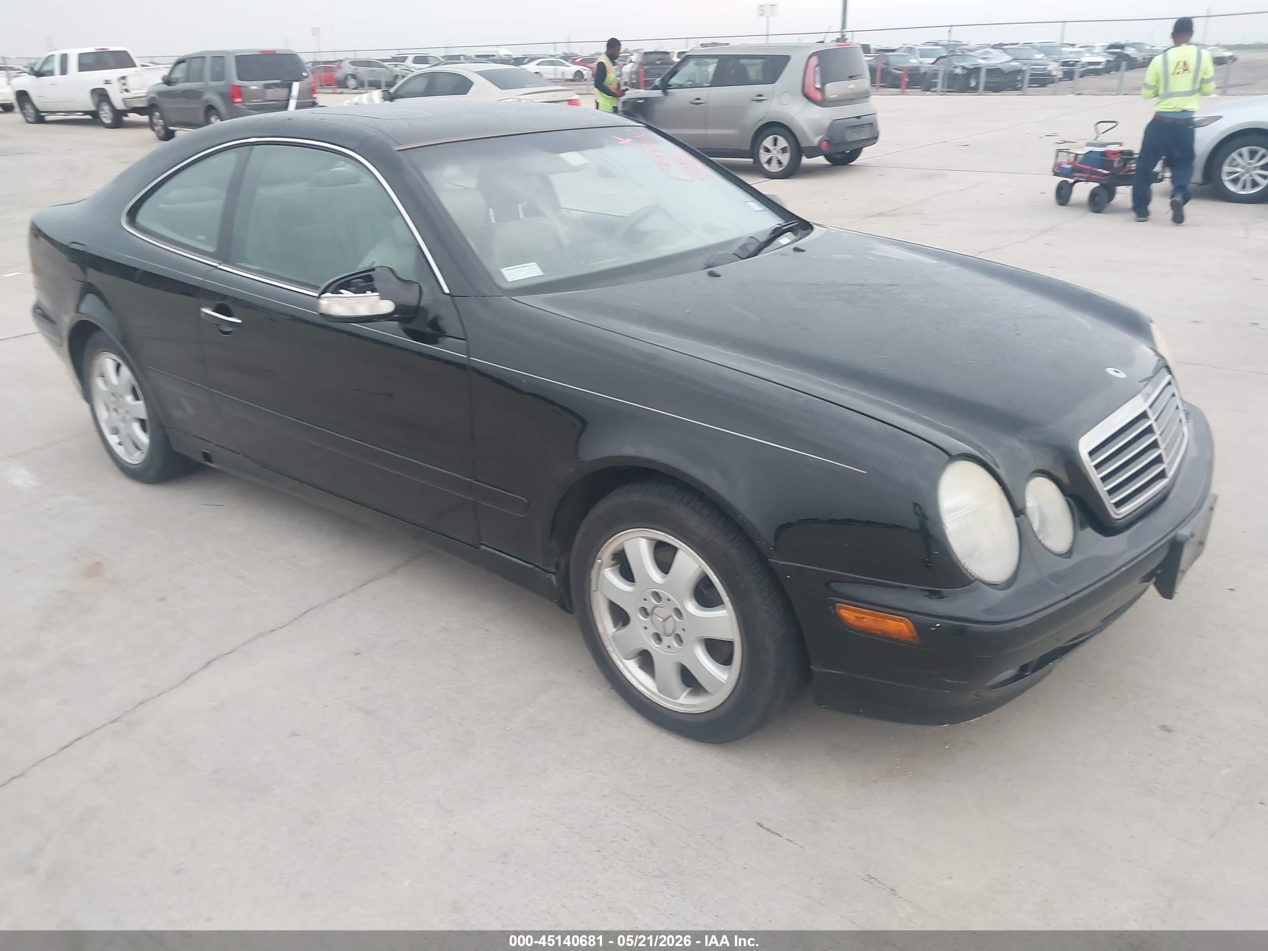 2002 Mercedes-benz Clk 320   Black vin: WDBLJ65GX2T119371