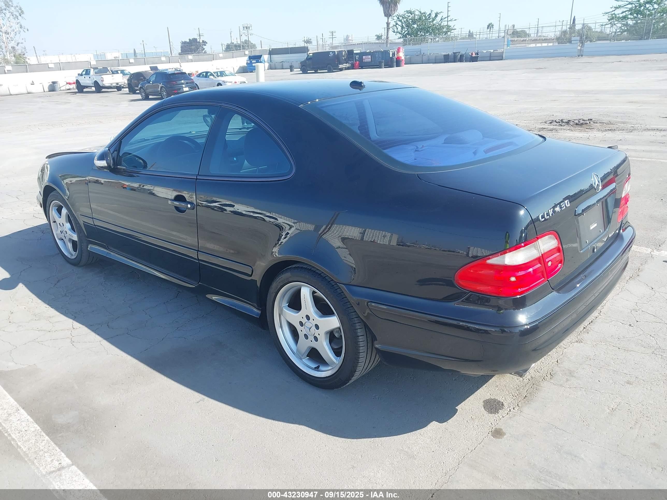 2002 Mercedes-benz Clk 430   Черный vin: WDBLJ70G22F200540