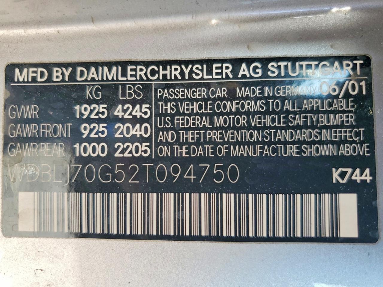 2002 Mercedes-benz Clk 430 Silver vin: WDBLJ70G52T094750