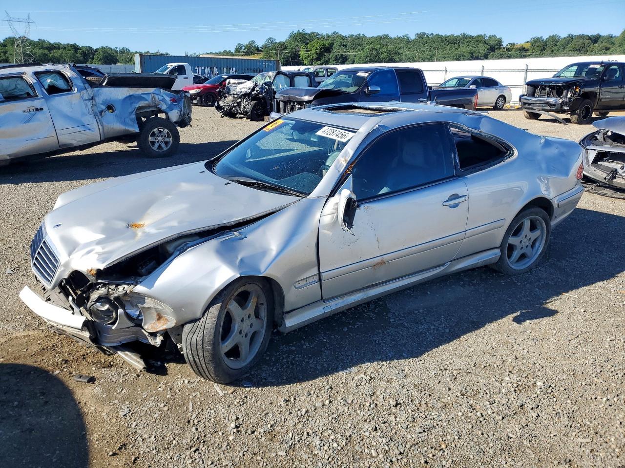 2002 Mercedes-benz Clk 430 Silver vin: WDBLJ70G52T108694