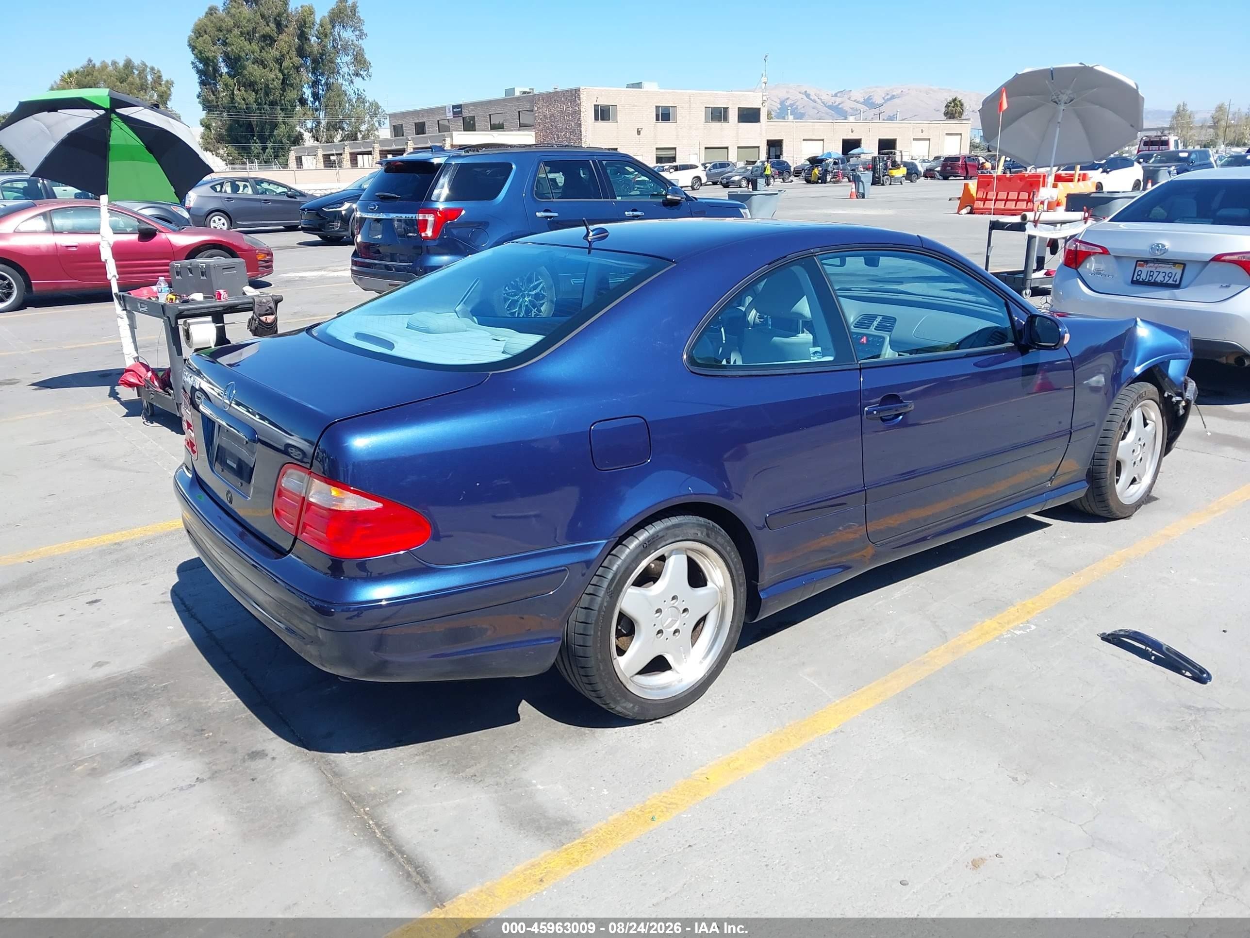 2000 Mercedes-benz Clk 430 Blue vin: WDBLJ70G7YF158892