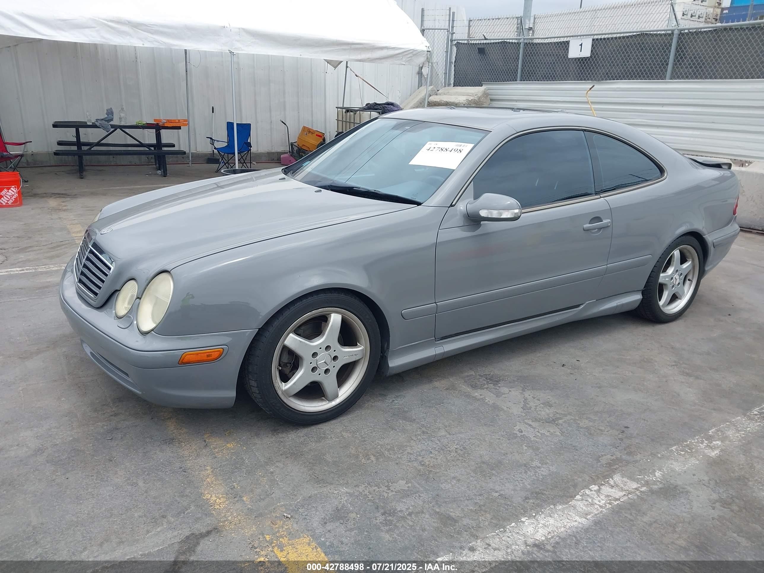 2002 Mercedes-benz Clk 430   Gray vin: WDBLJ70G82T096105