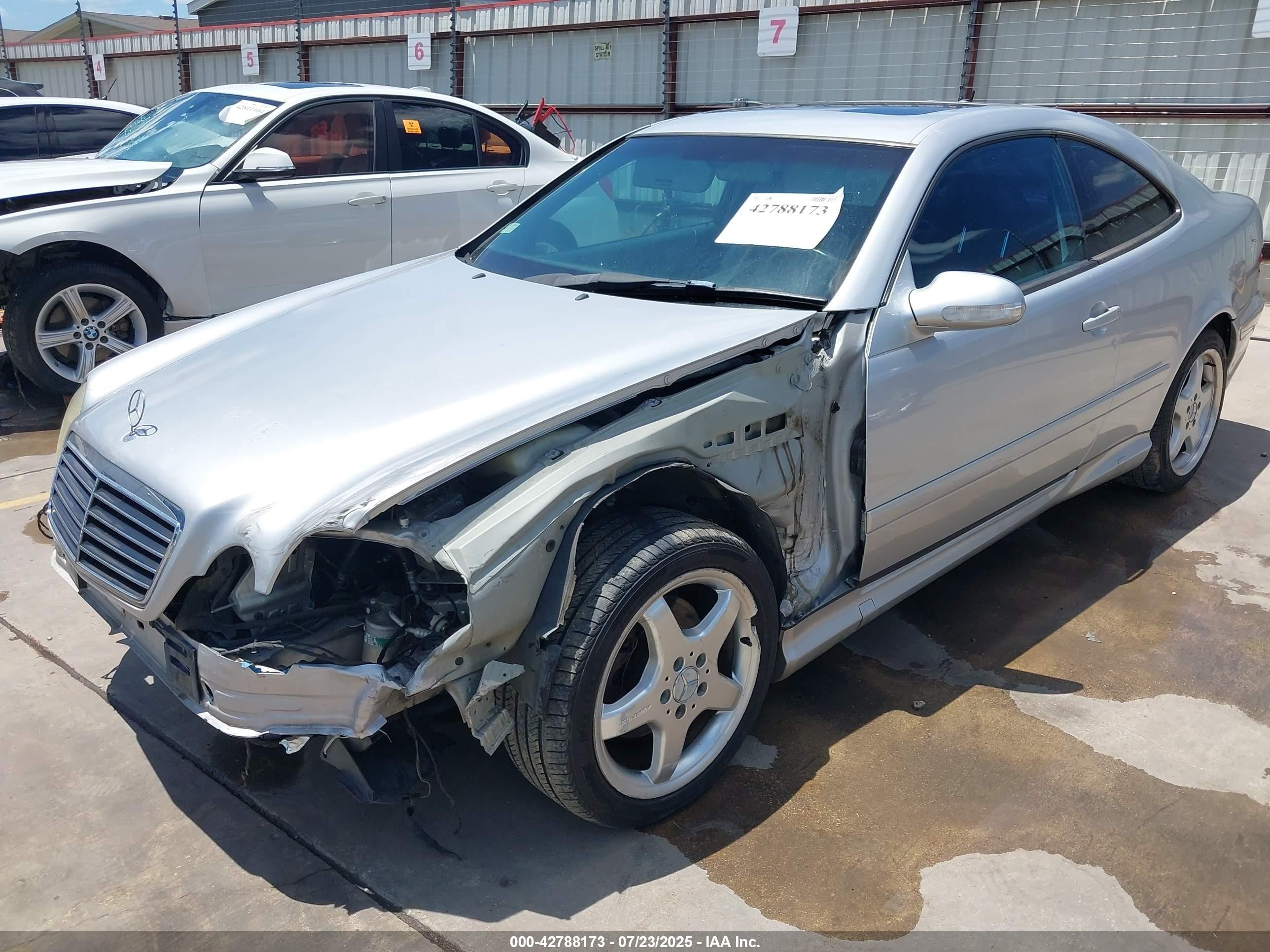 2002 Mercedes-benz Clk 430   Silver vin: WDBLJ70G92T123831