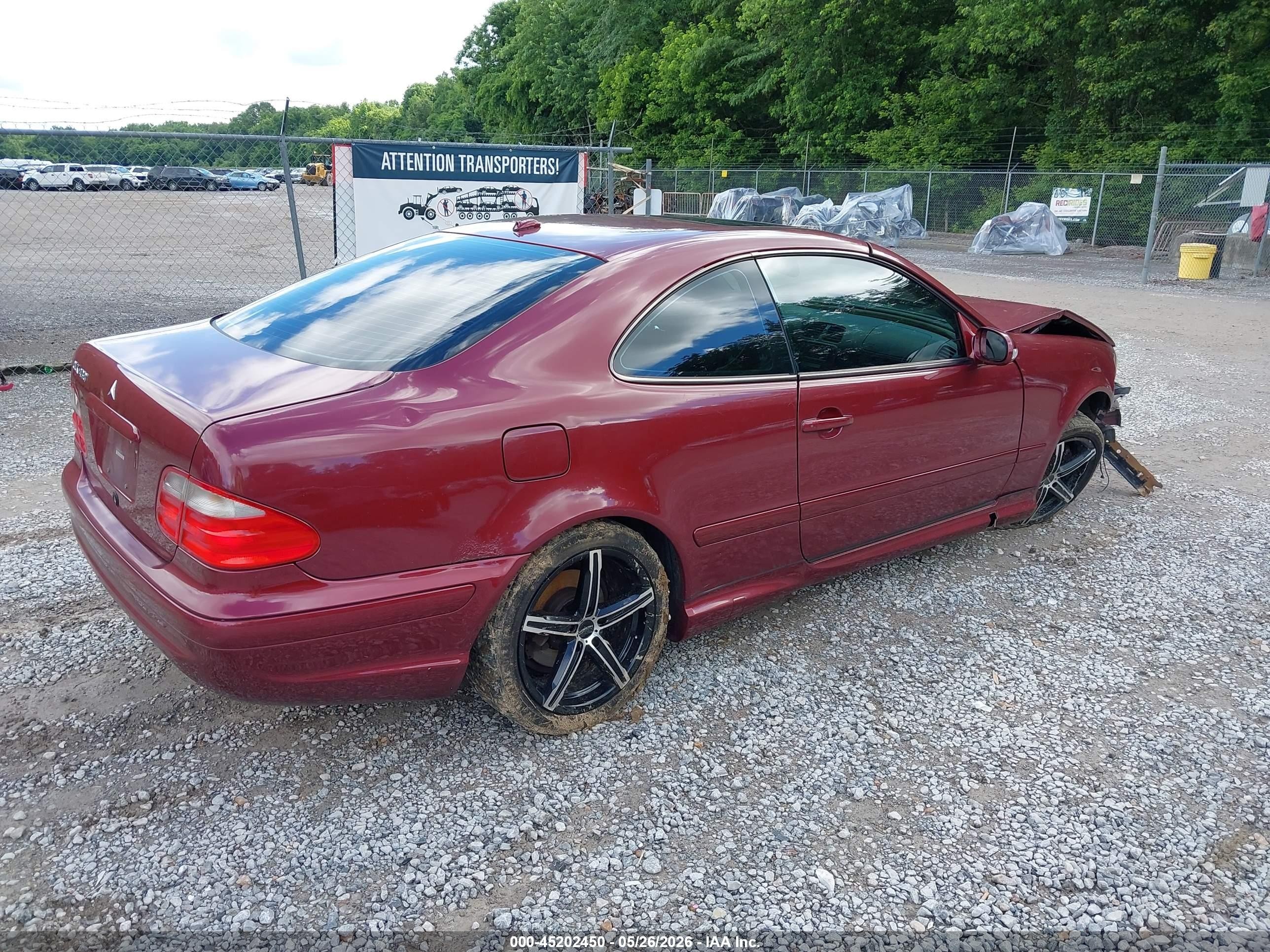 2000 Mercedes-benz Clk 430   Maroon vin: WDBLJ70G9YF137087