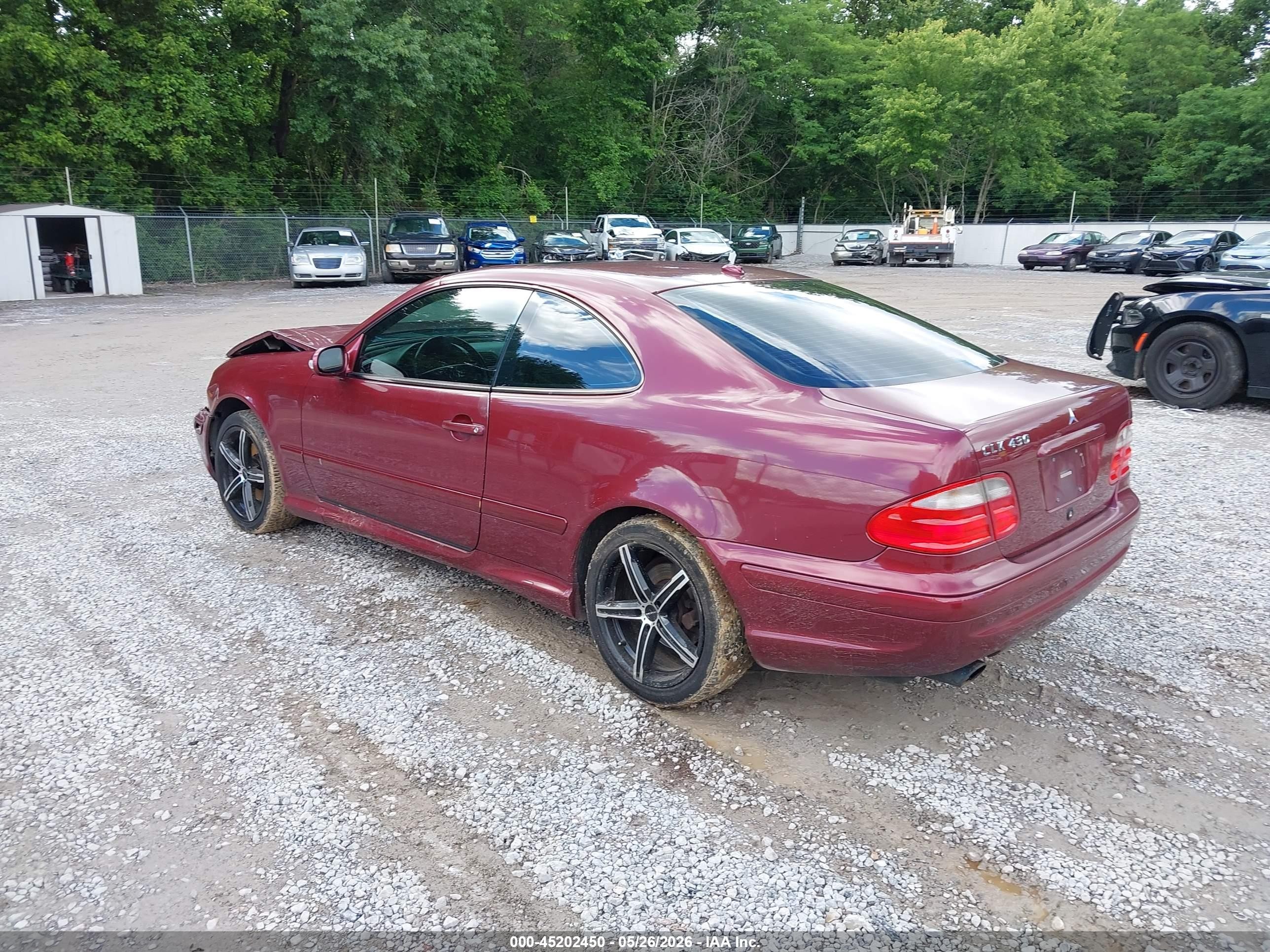2000 Mercedes-benz Clk 430   Maroon vin: WDBLJ70G9YF137087