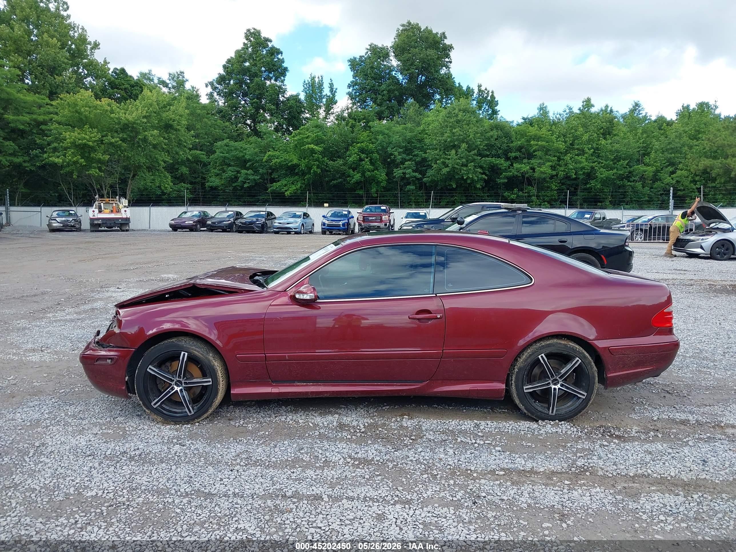 2000 Mercedes-benz Clk 430   Maroon vin: WDBLJ70G9YF137087