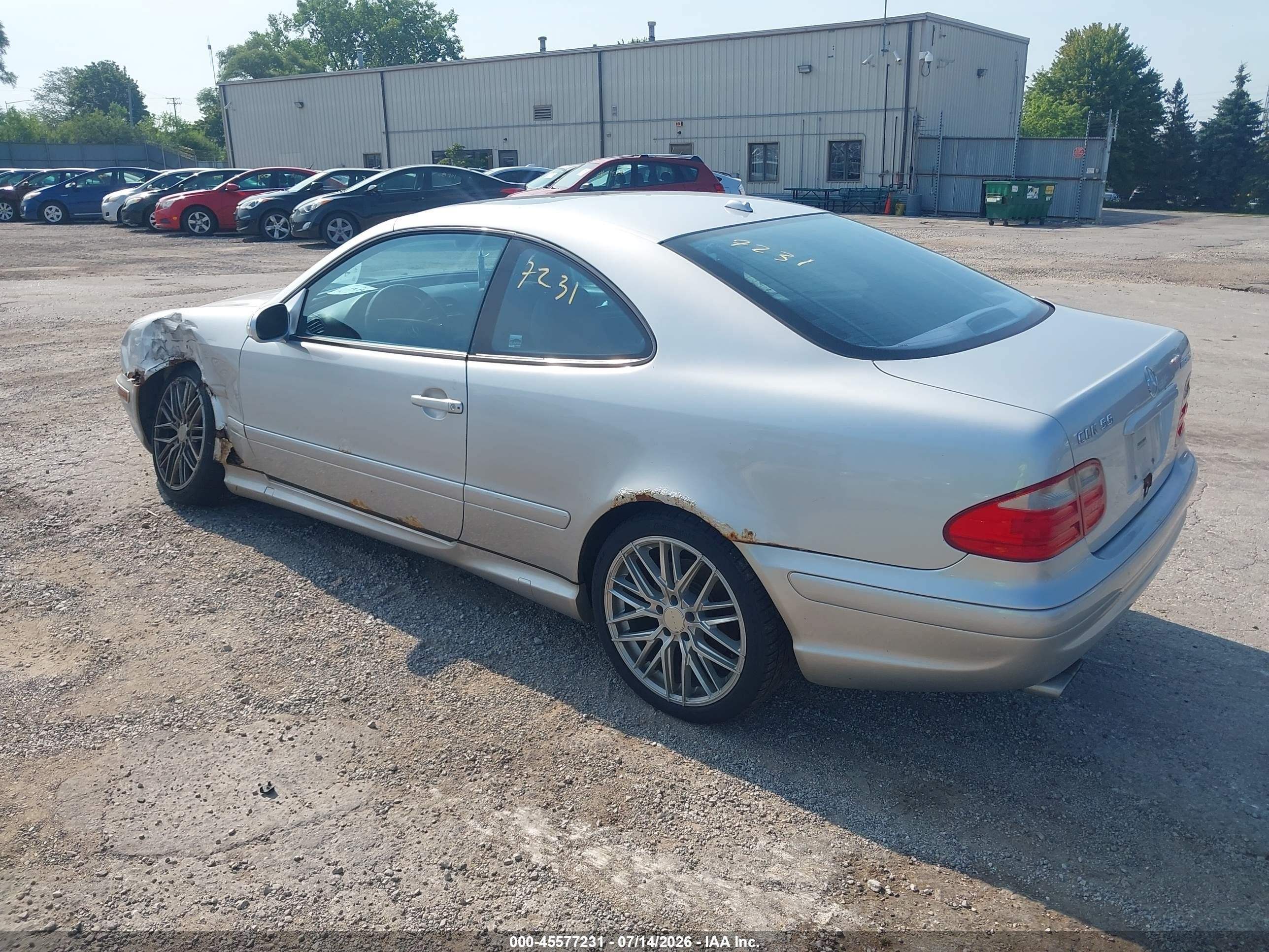 2001 Mercedes-benz Clk 55 Amg   Silver vin: WDBLJ74G31F187015