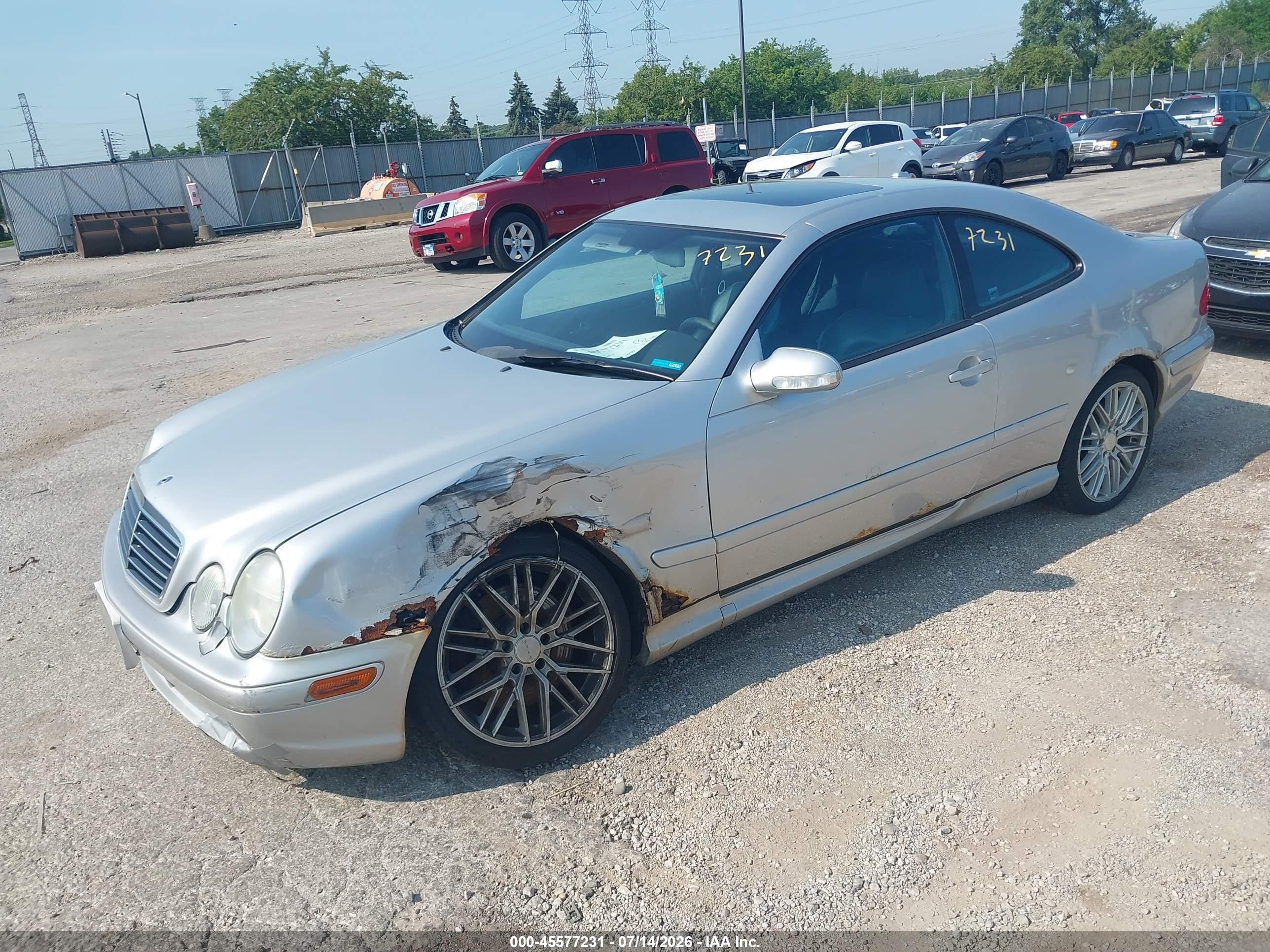 2001 Mercedes-benz Clk 55 Amg   Silver vin: WDBLJ74G31F187015