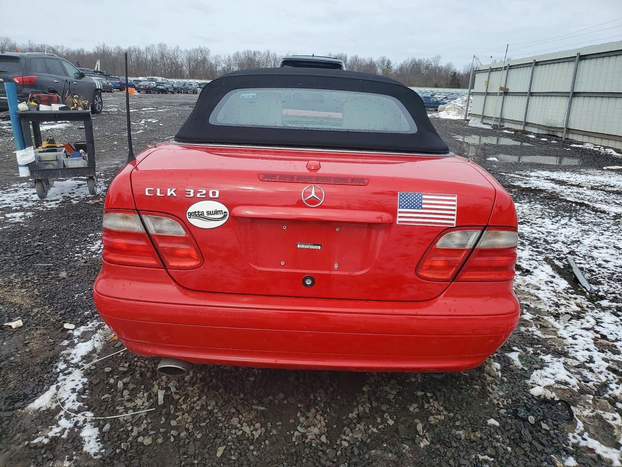 2002 Mercedes-benz Clk 320 Red vin: WDBLK65G22T107311