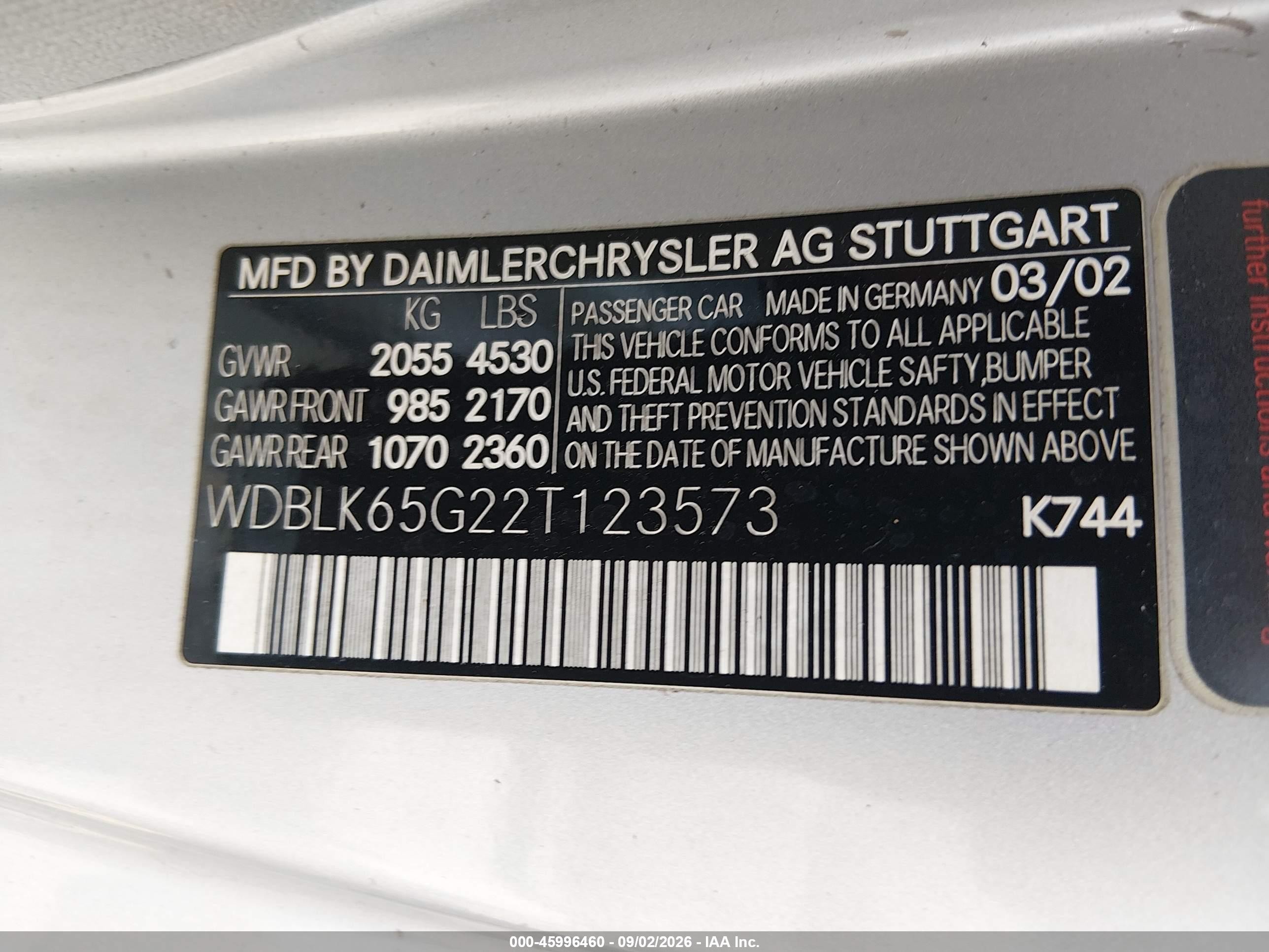 2002 Mercedes-benz Clk 320   Silver vin: WDBLK65G22T123573